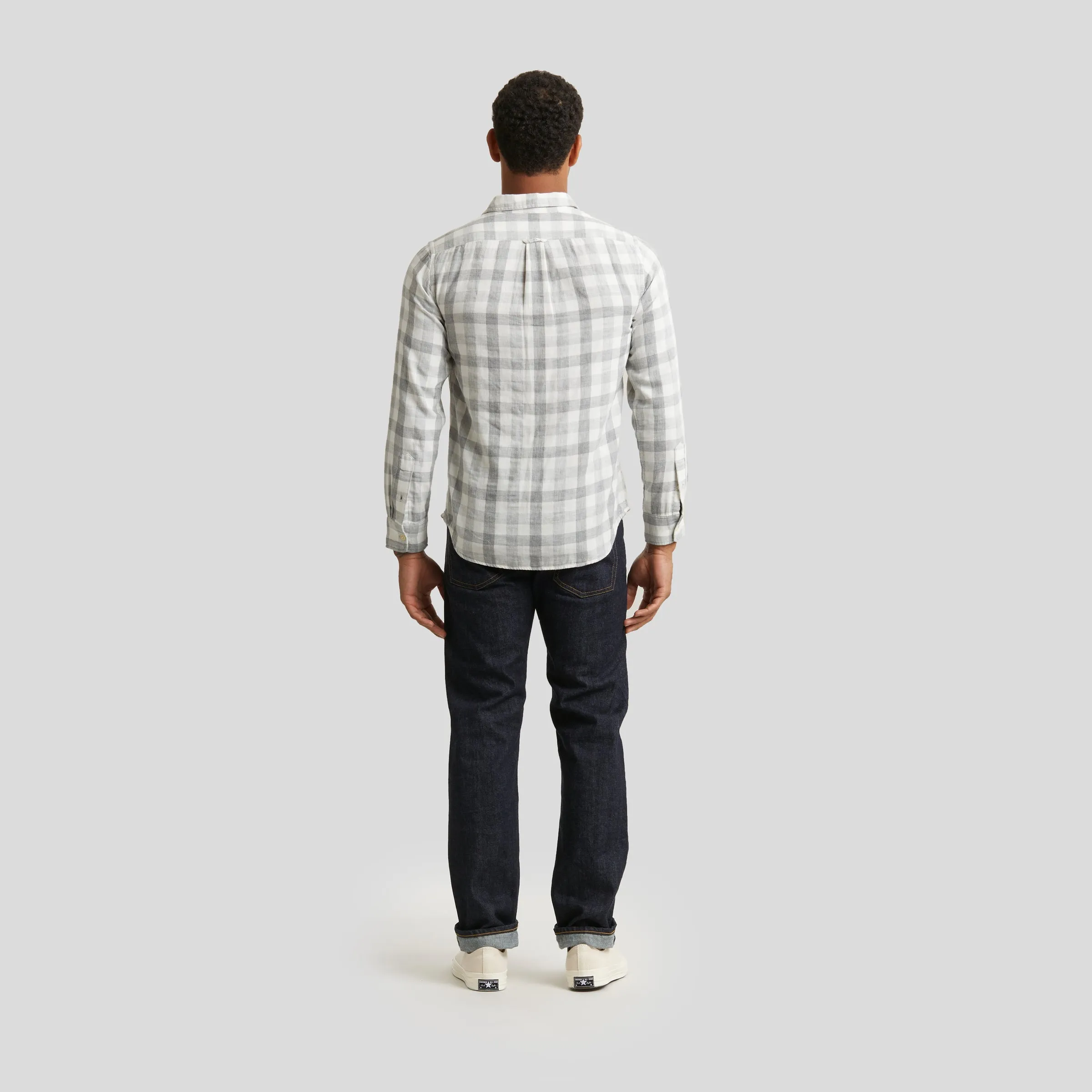 Durham Double Cloth Shirt - Heather Gray Gingham sold by Grayers product image thumbnail 3