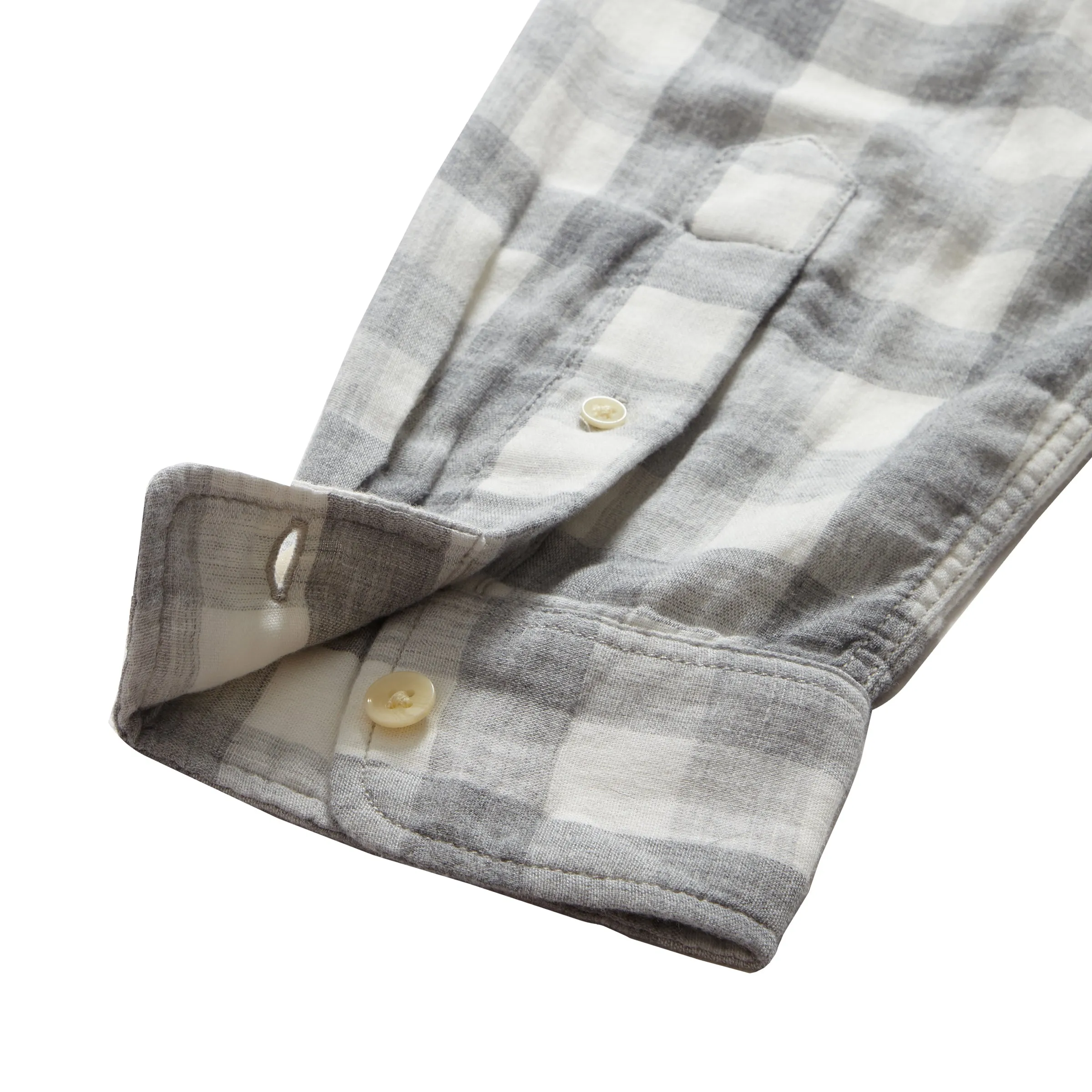 Durham Double Cloth Shirt - Heather Gray Gingham sold by Grayers product image thumbnail 5