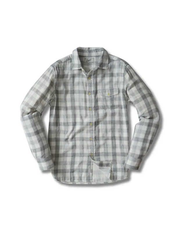 Durham Double Cloth Shirt - Heather Gray Gingham sold by Grayers