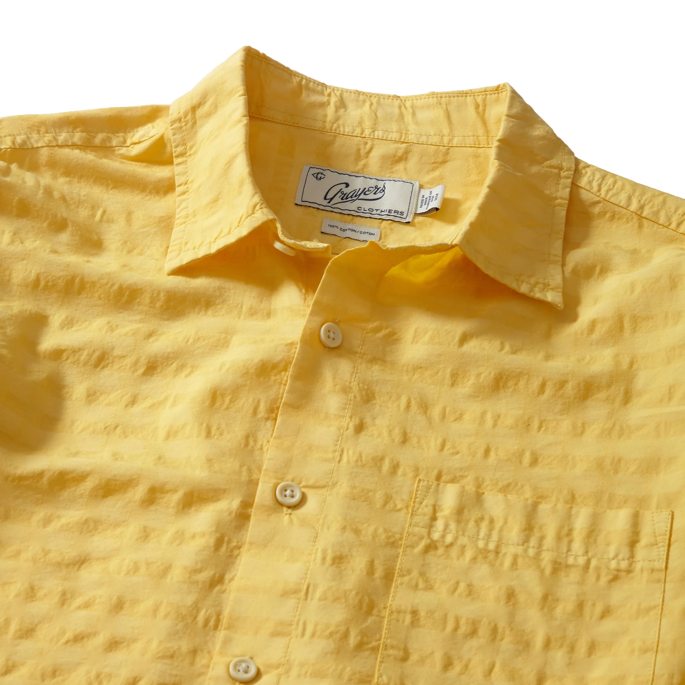 Eton Dobby Gingham Shirt - Pineapple Slice (Final Sale) sold by Grayers product image thumbnail 2