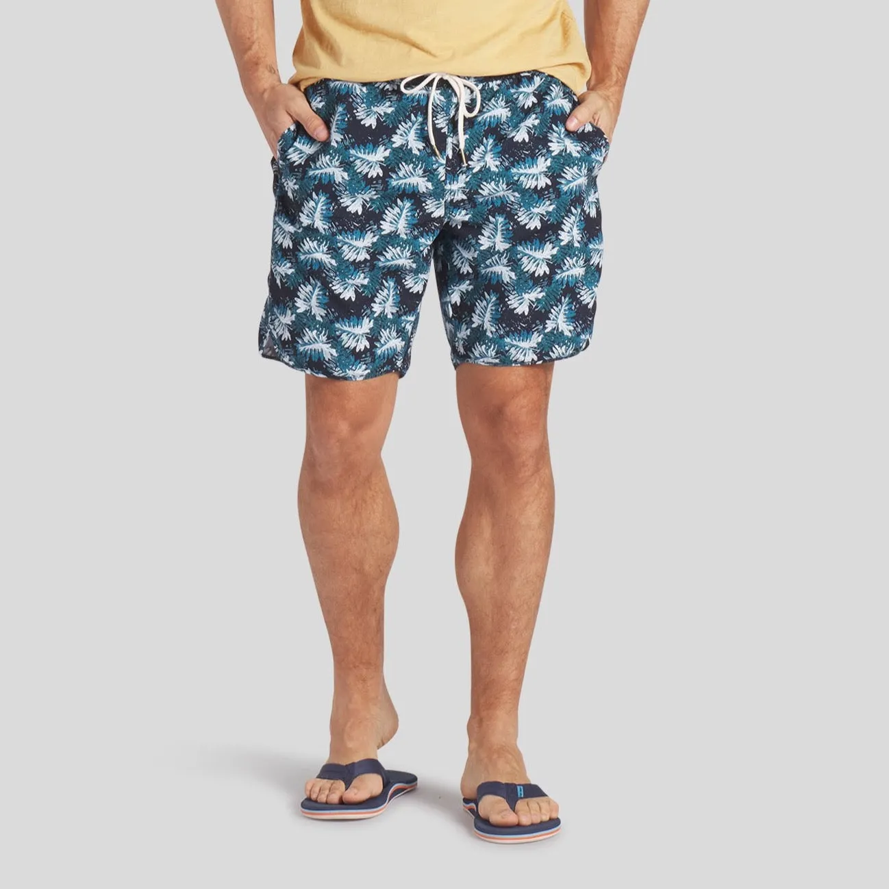 Blue Palms Eco Swim Trunk 6" - Navy Green Leaf sold by Grayers product image thumbnail 5