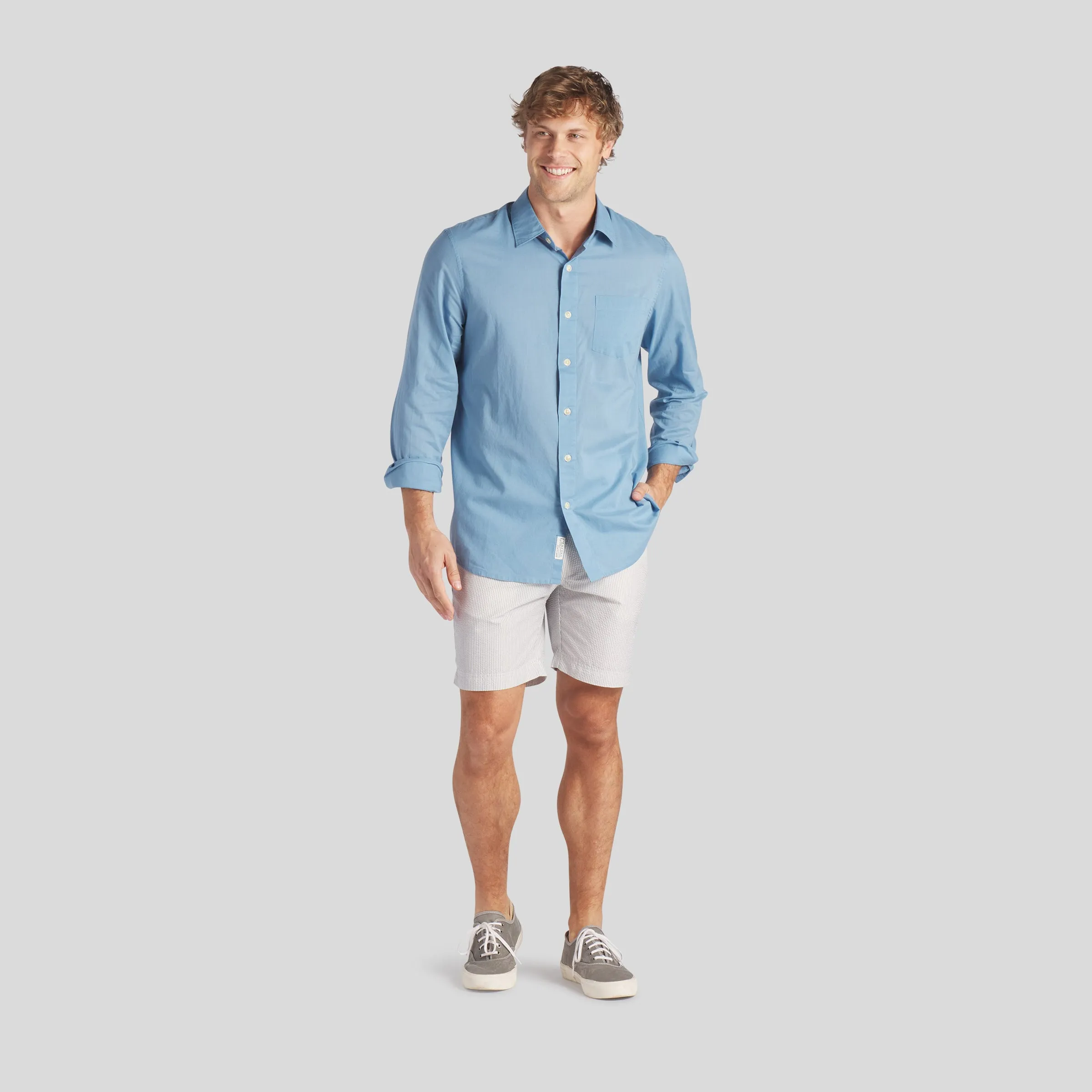 Portofino Featherweight Poplin Shirt - Blue Heaven sold by Grayers product image thumbnail 2
