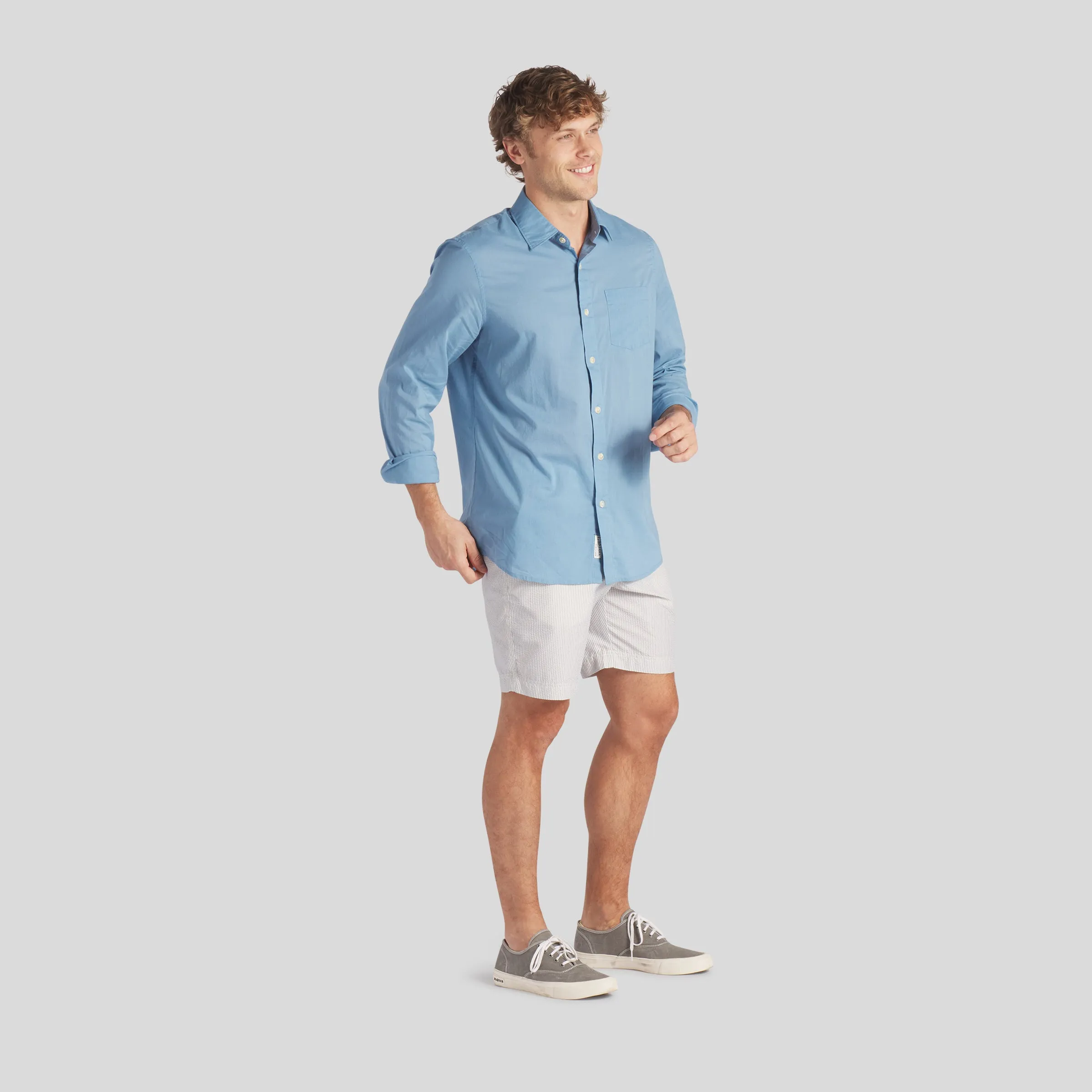 Portofino Featherweight Poplin Shirt - Blue Heaven sold by Grayers product image thumbnail 4