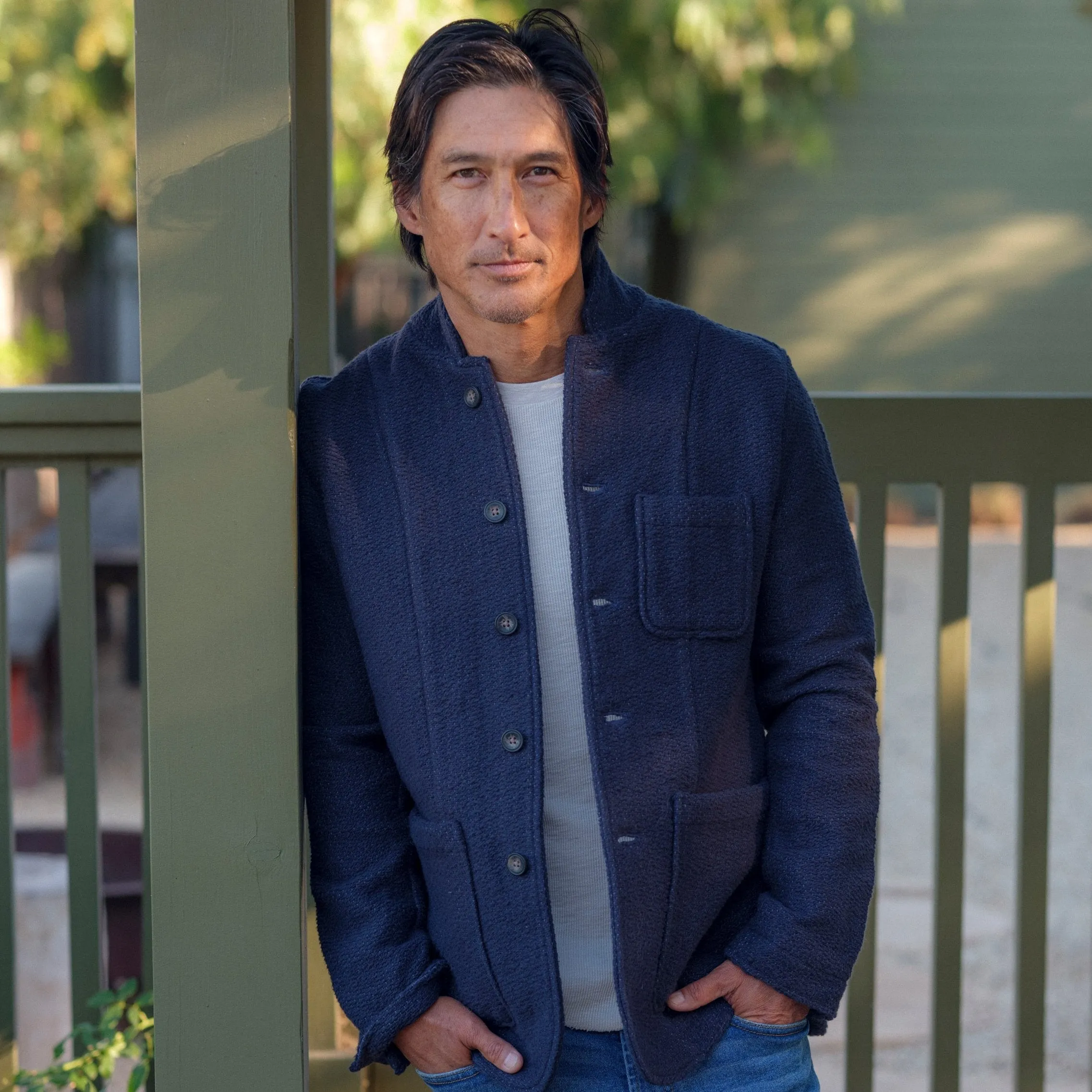 Burly Cotton Blazer- Navy sold by Grayers product image thumbnail 3