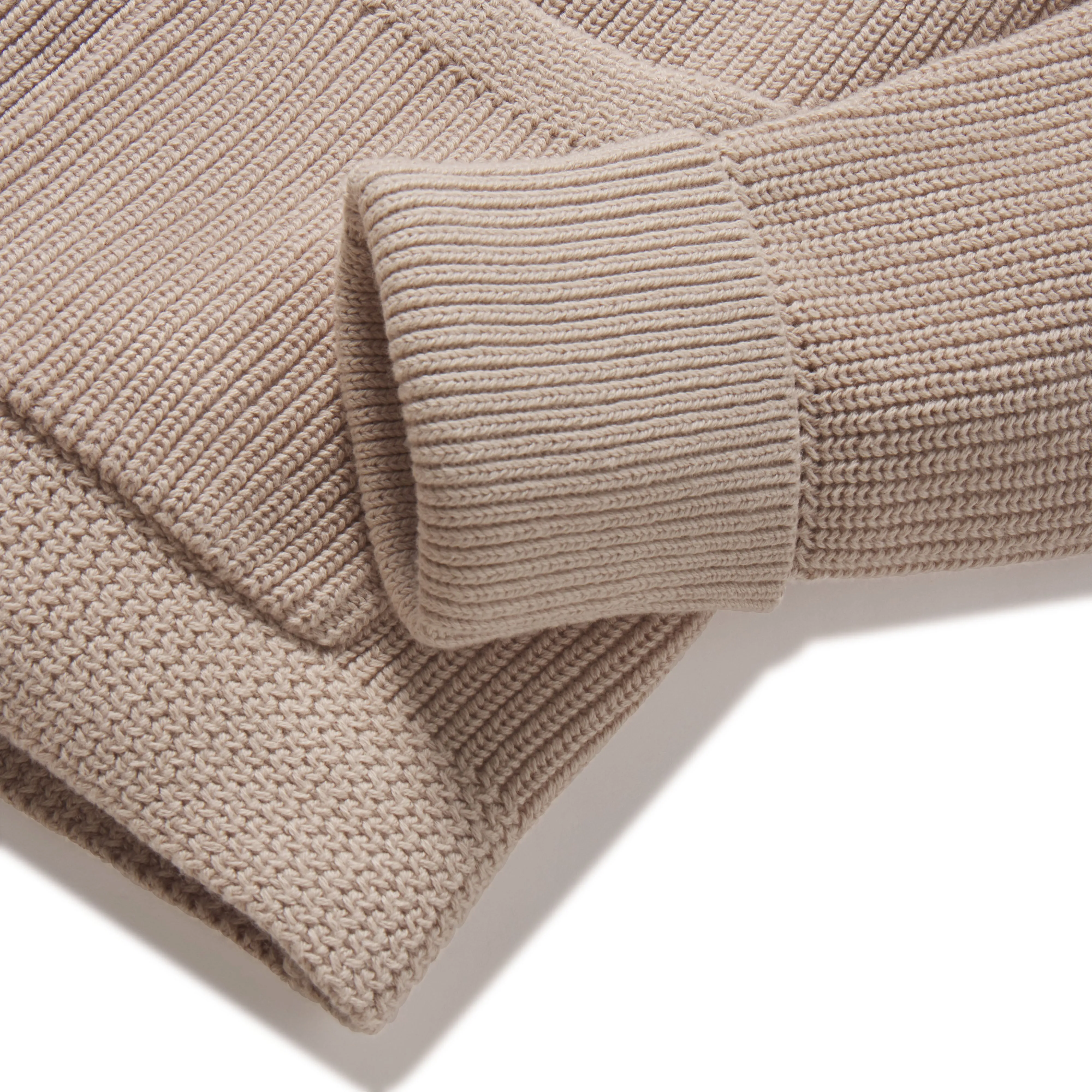 Shaker Stitch Cotton Shawl Cardigan Sweater - Peyote sold by Grayers product image thumbnail 3
