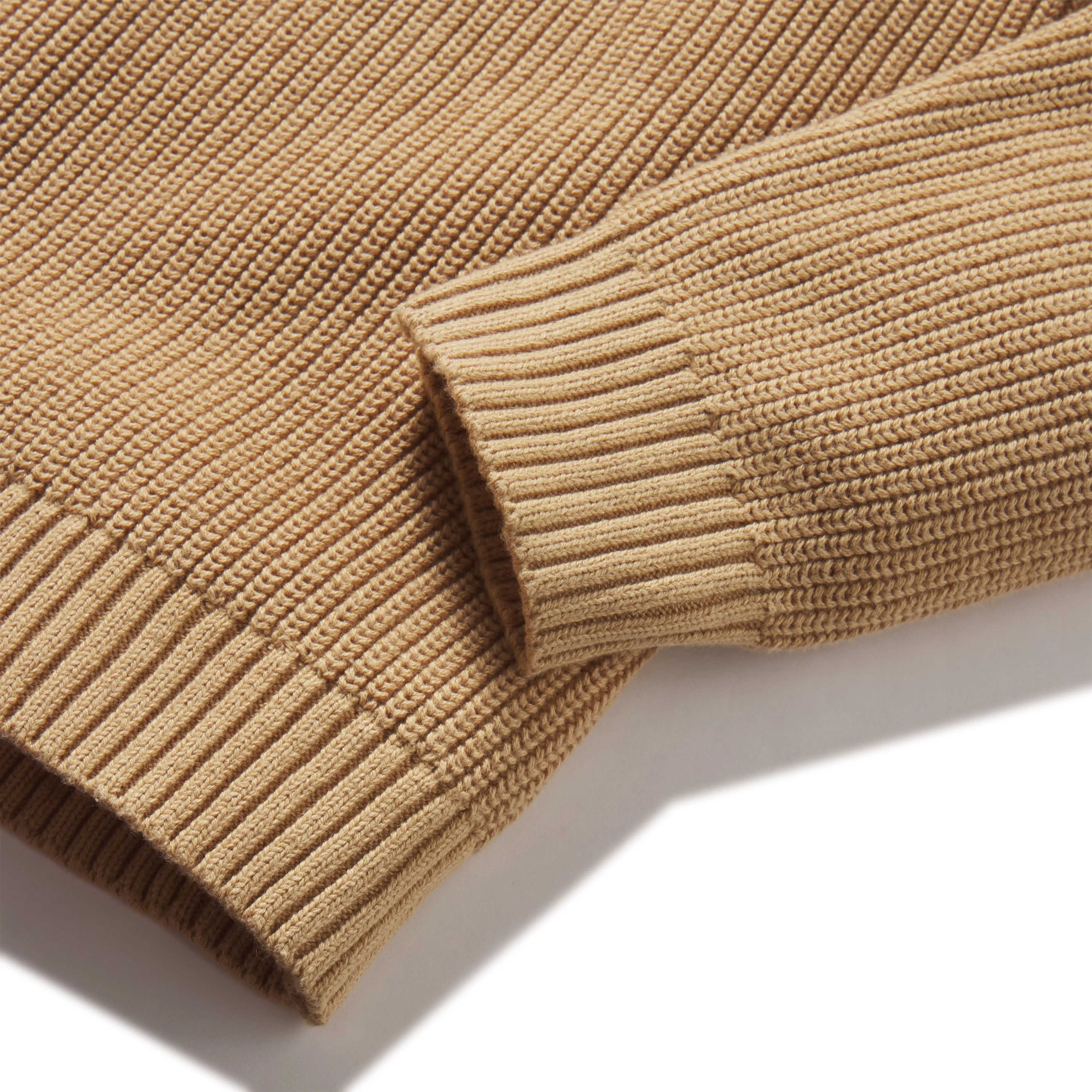 Shaker Stitch Cotton Crewneck Sweater - Curry sold by Grayers product image thumbnail 3