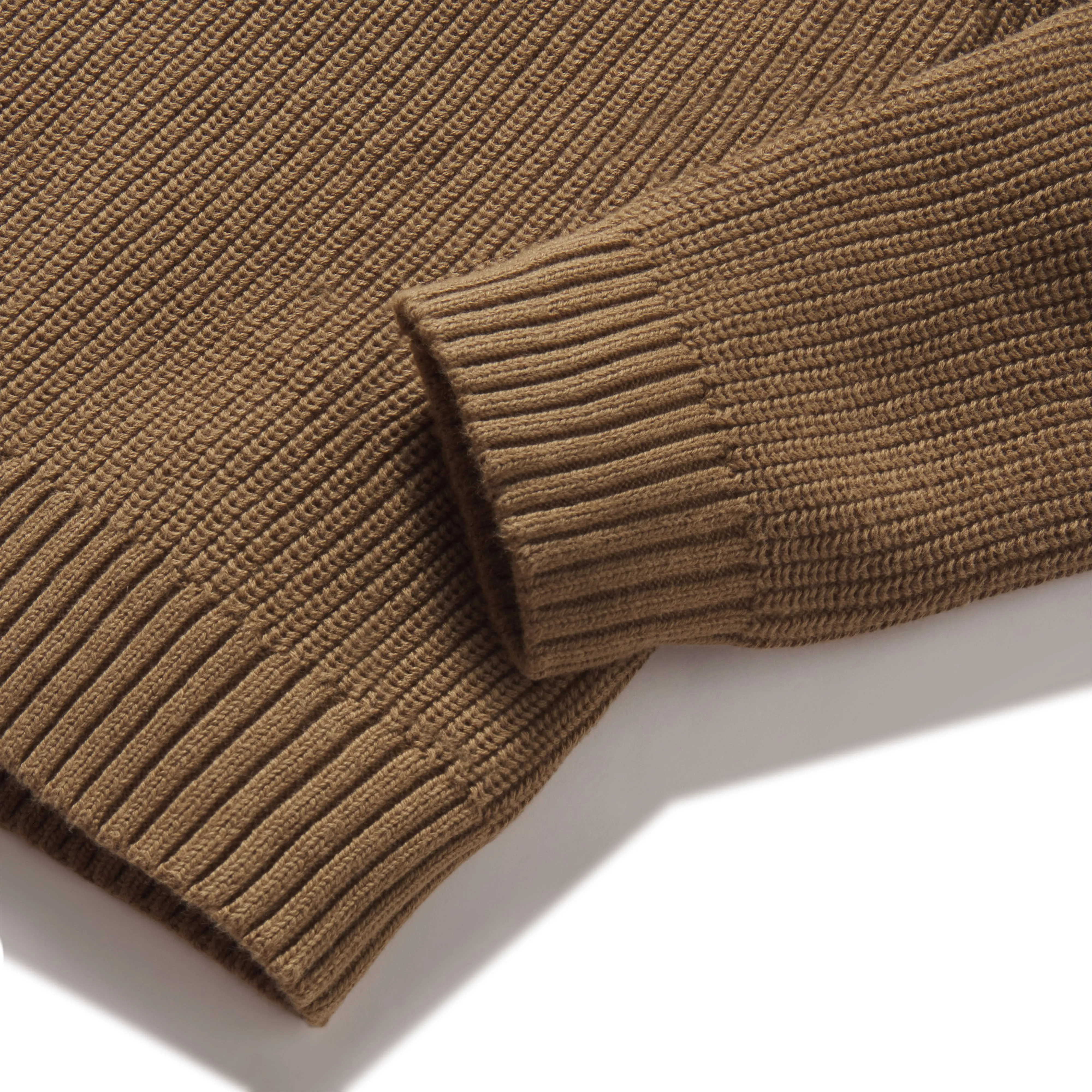 Shaker Stitch Cotton Crewneck Sweater - Covert Green sold by Grayers product image thumbnail 3