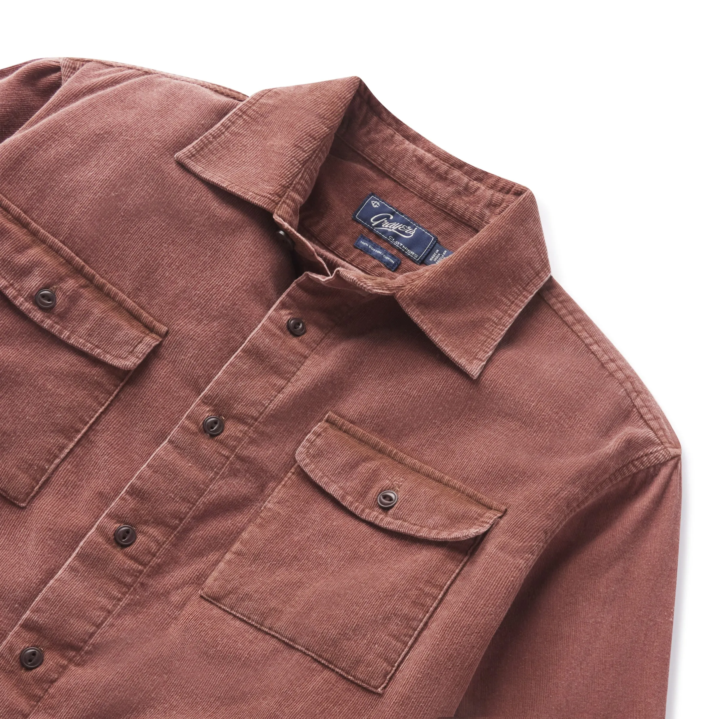 Jeremiah Vintage Garment Dyed Shirt - Root Beer sold by Grayers product image thumbnail 2