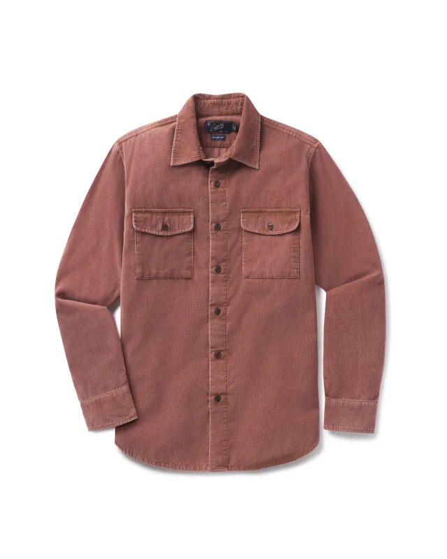 Jeremiah Vintage Garment Dyed Shirt - Root Beer sold by Grayers
