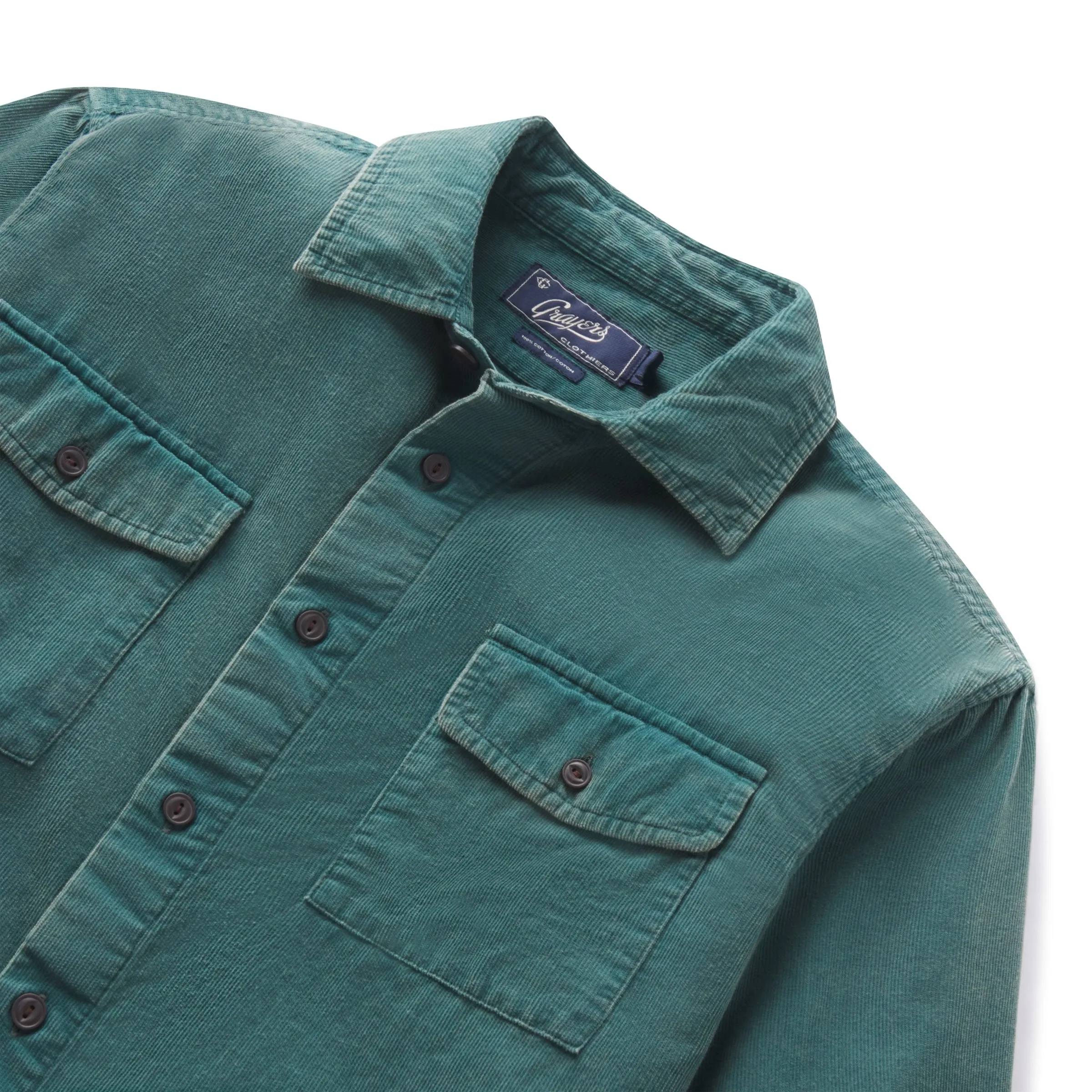 Jeremiah Vintage Garment Dyed Shirt - Teal sold by Grayers product image thumbnail 2