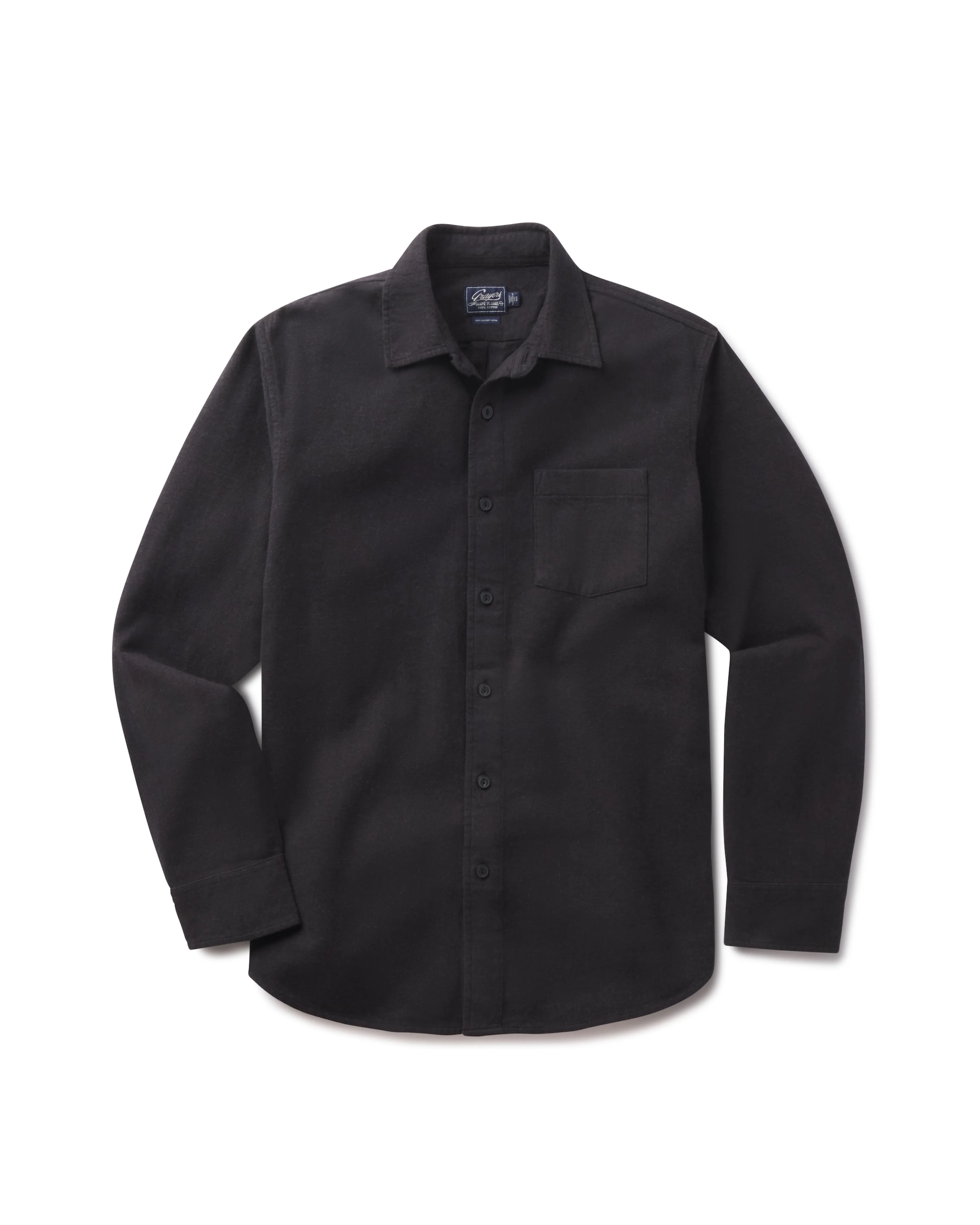 Belvedere Heather Lux Flannel - Black sold by Grayers