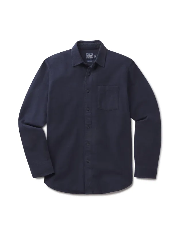 Belvedere Heather Lux Flannel - Blueberry sold by Grayers
