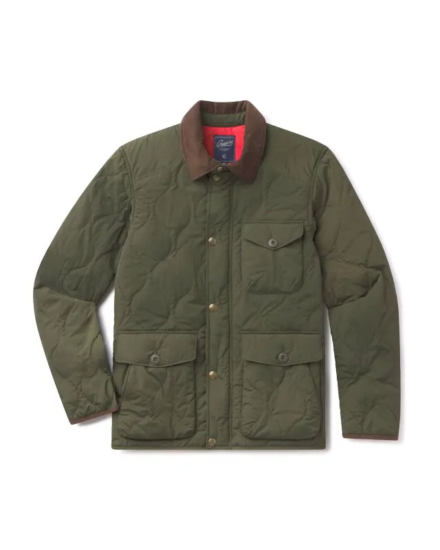 Andrew Lightweight Quilted Jacket - Olive sold by Grayers