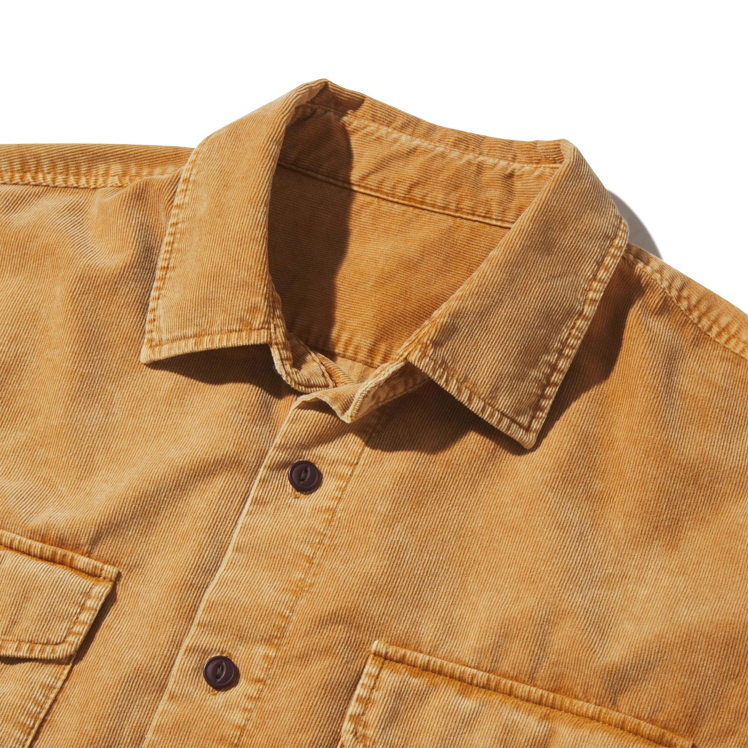 Jeremiah Vintage Garment Dyed Cord Shirt - Biscuit sold by Grayers product image thumbnail 5