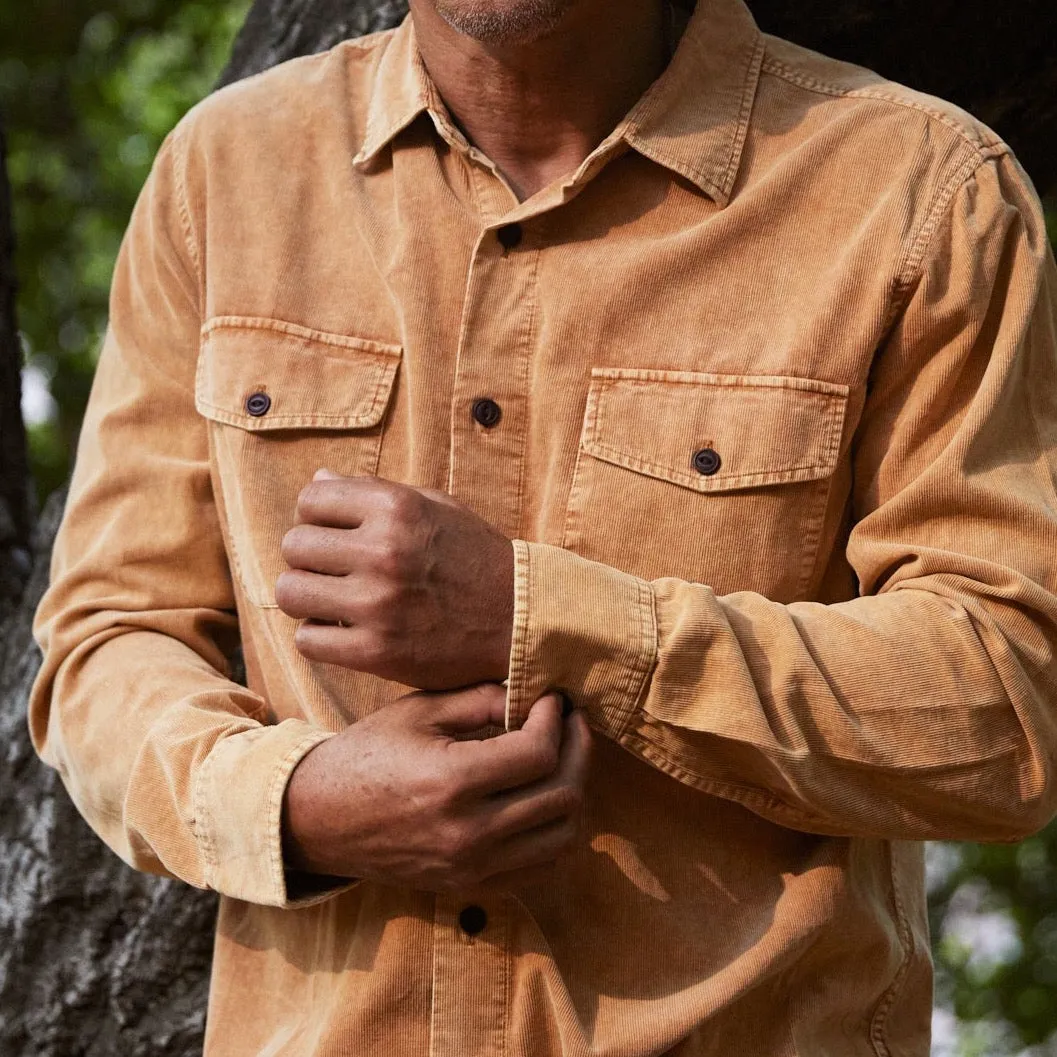 Jeremiah Vintage Garment Dyed Cord Shirt - Biscuit sold by Grayers product image thumbnail 3