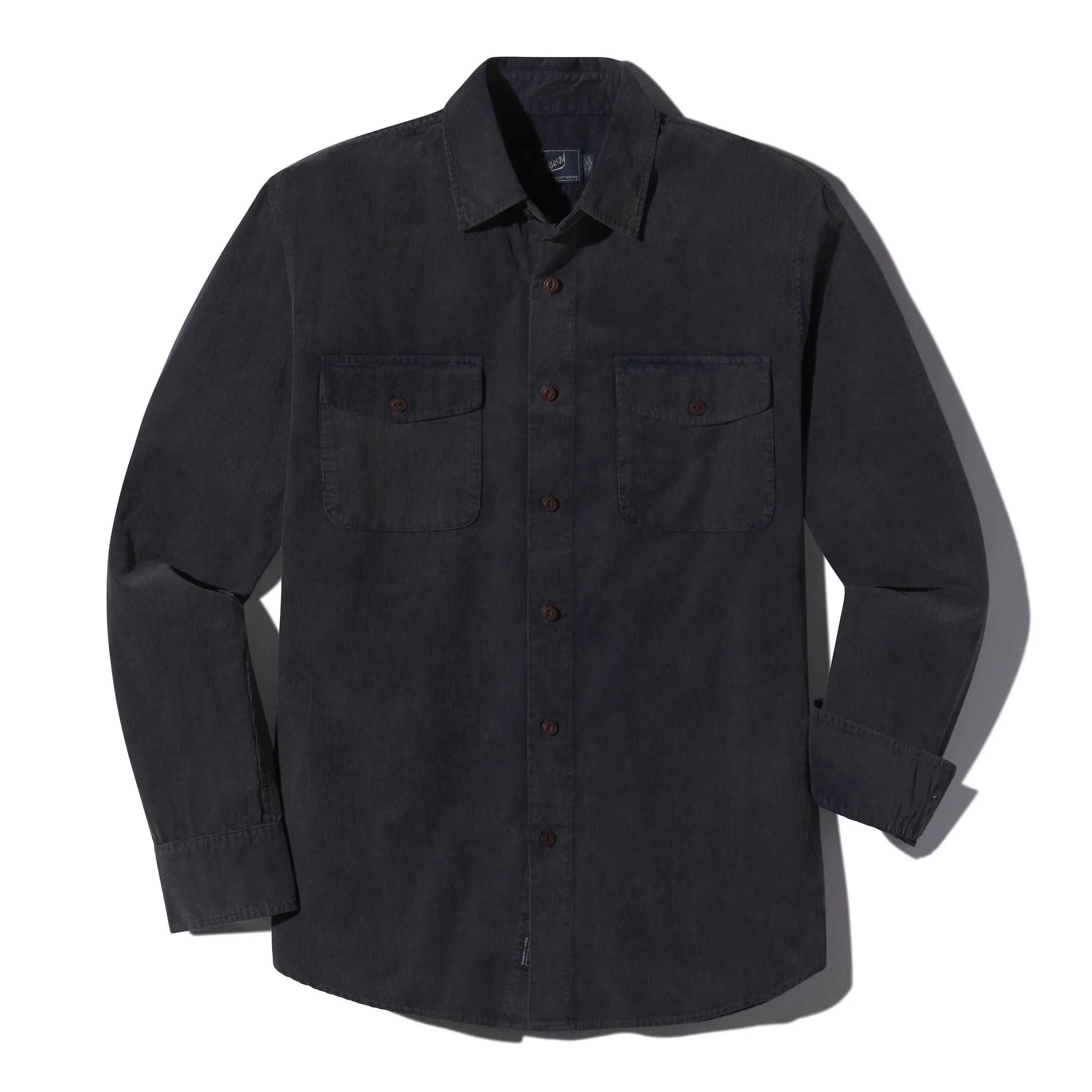 Jeremiah Vintage Garment Dyed Cord Shirt - Navy sold by Grayers product image thumbnail 3