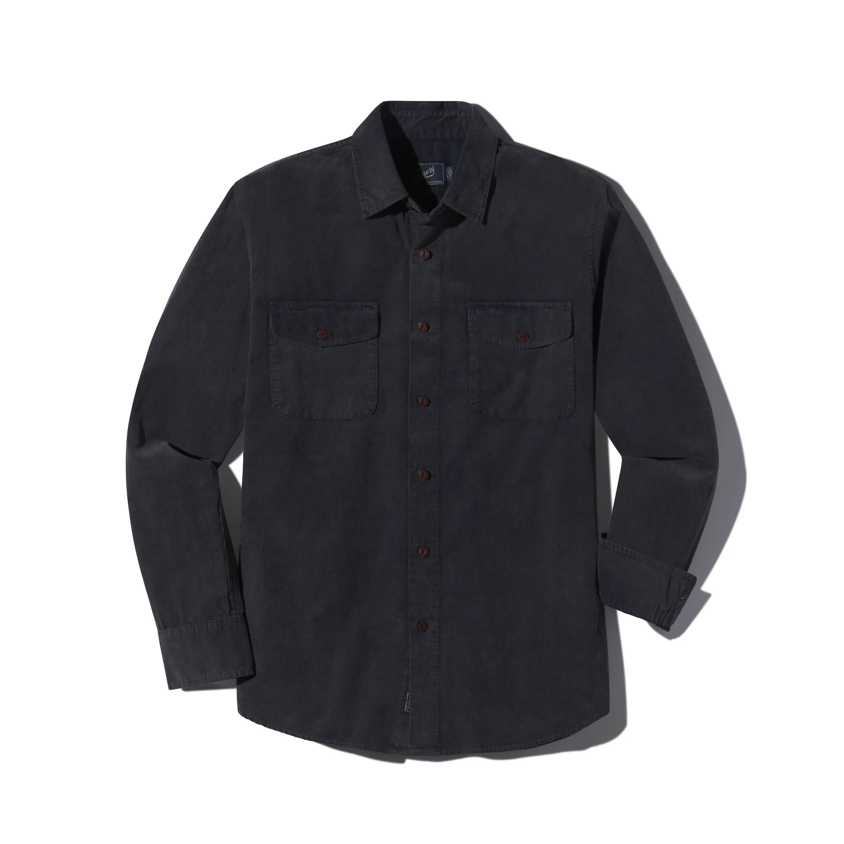 Jeremiah Vintage Garment Dyed Cord Shirt - Navy sold by Grayers product image thumbnail 4