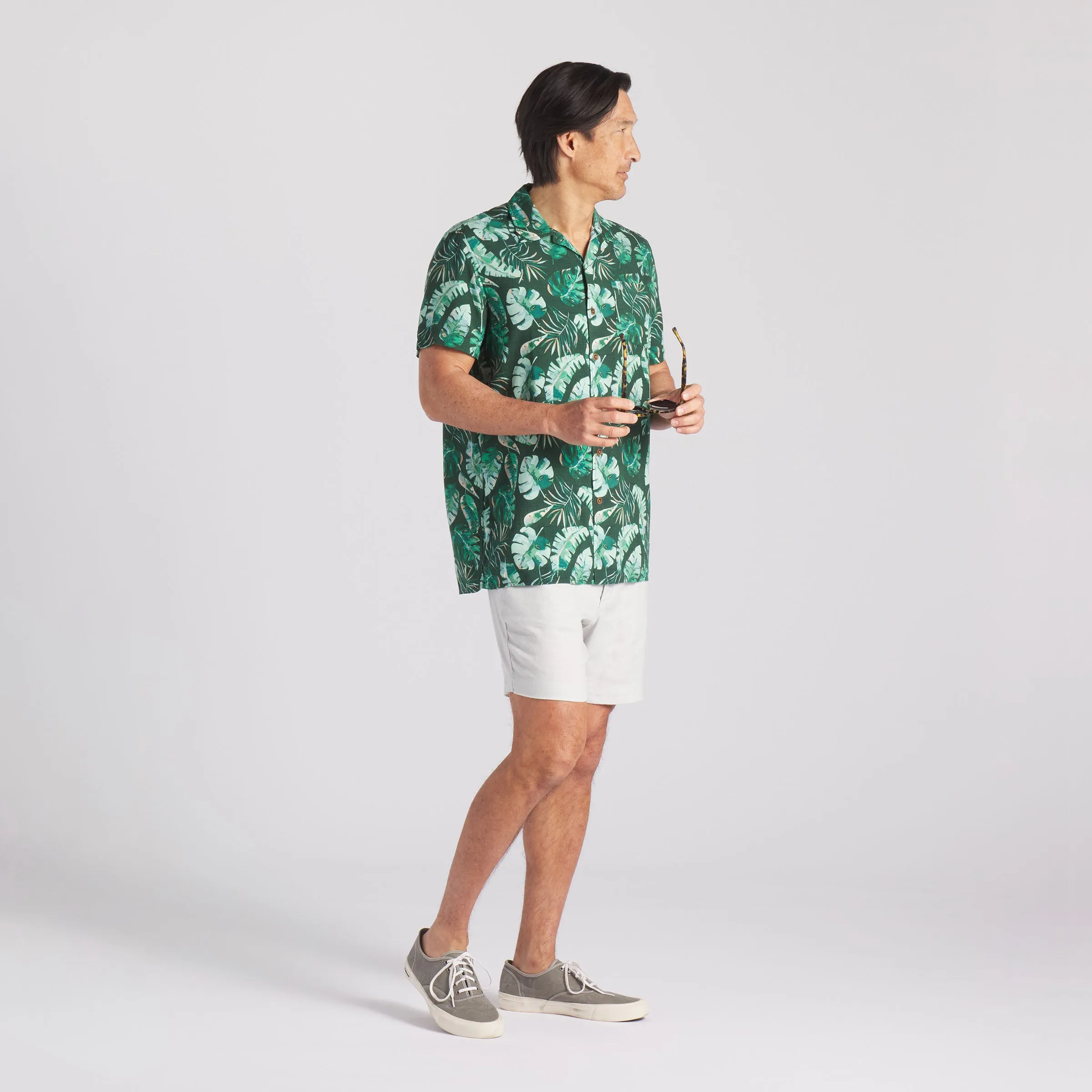 Vintage Hawaiian Camp Collar Shirt - Green Leaf sold by Grayers product image thumbnail 4