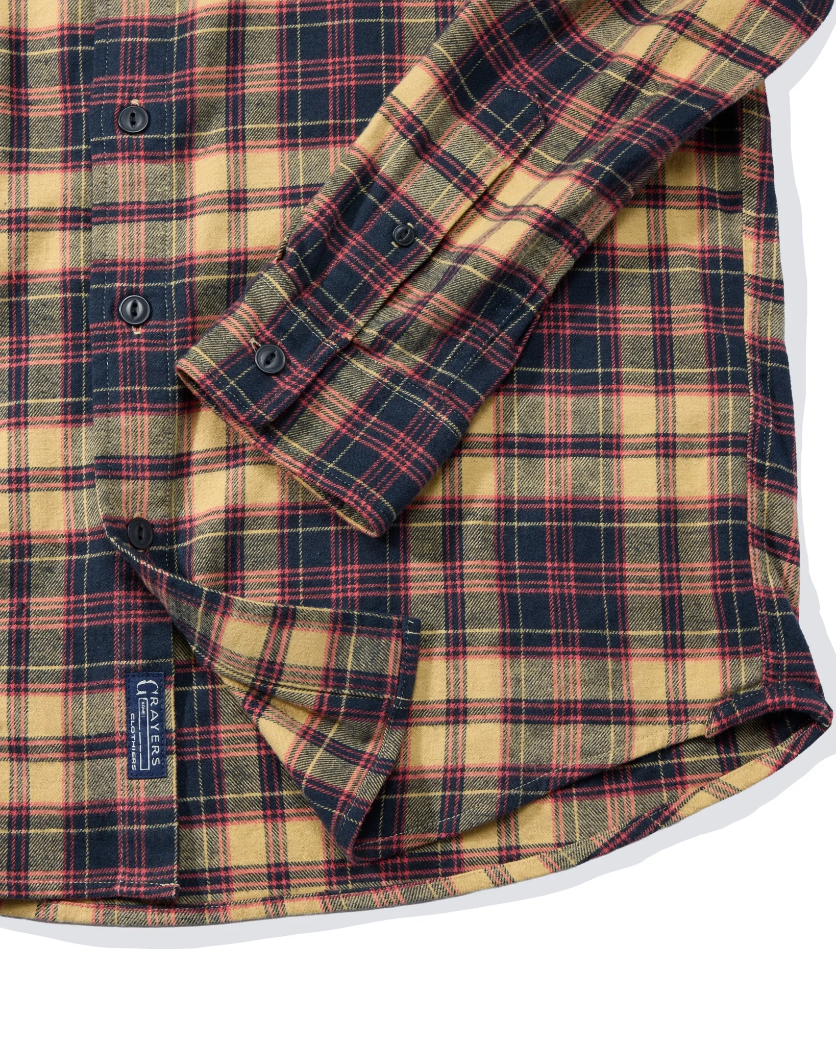 Shady Grove Stretch Flannel Shirt - Navy Red Ecru sold by Grayers product image thumbnail 3