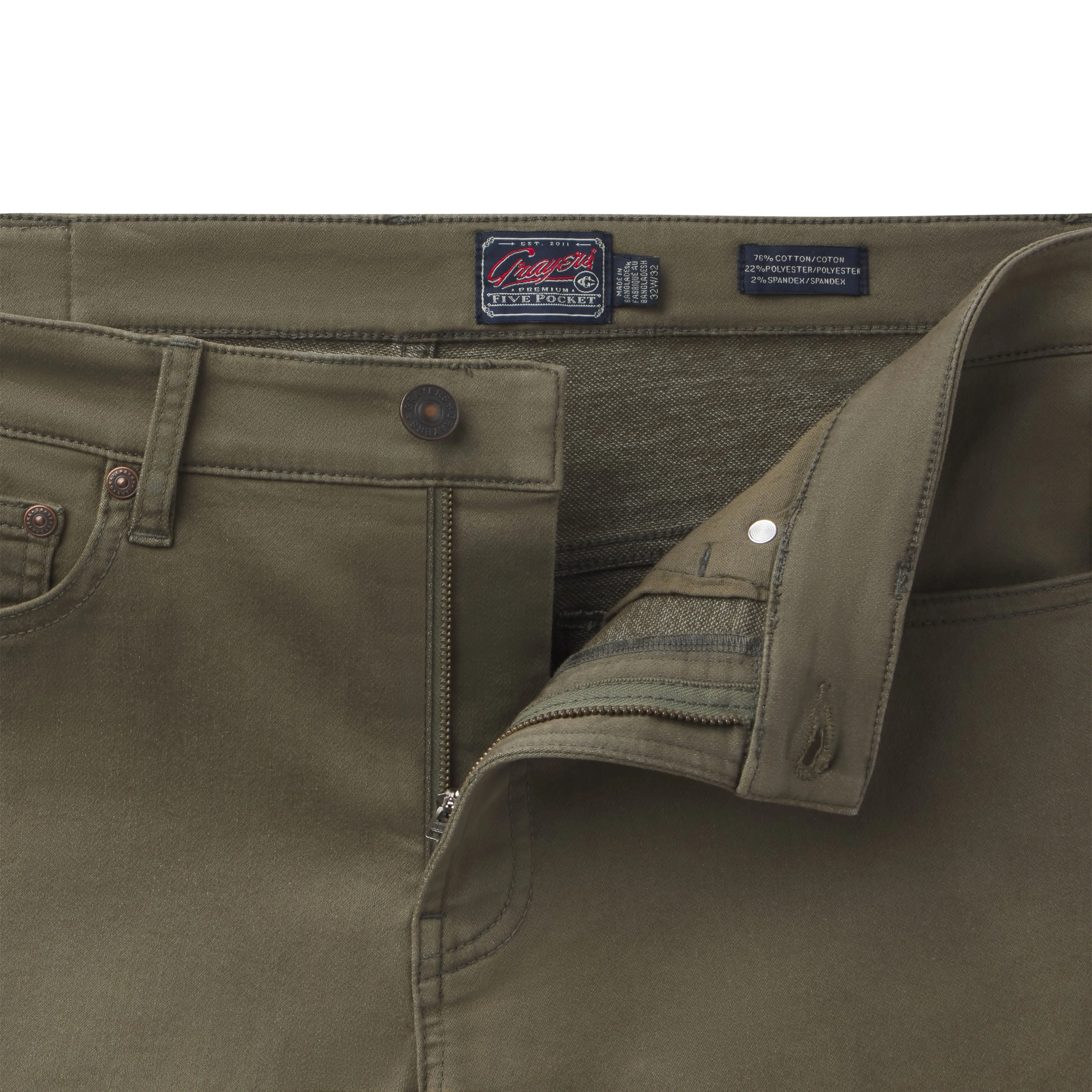 Hybrid Stretch 5 Pocket - Olive Drab sold by Grayers product image thumbnail 2