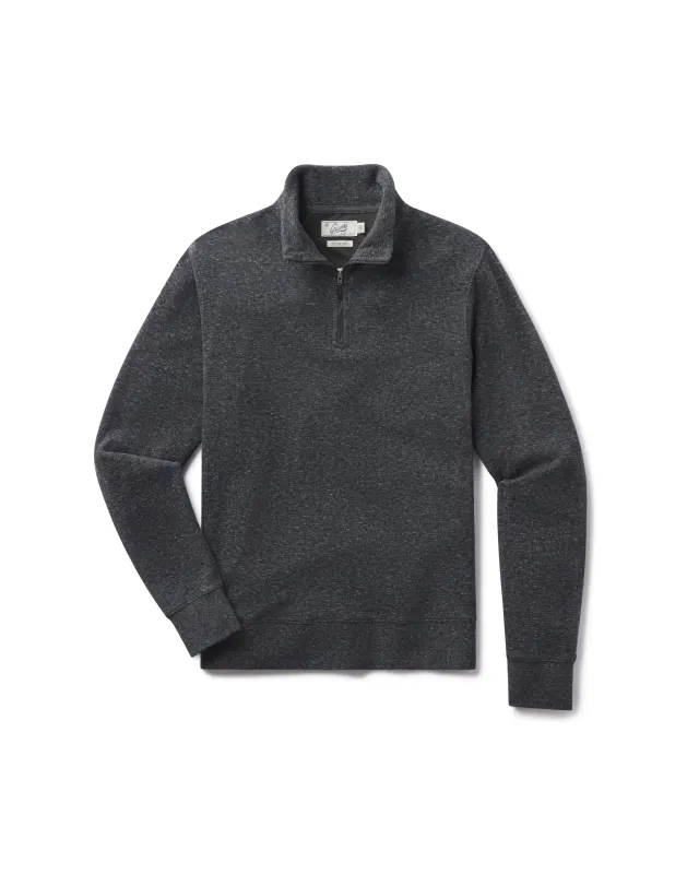 New Windsor Double Cloth 1/4 Zip Mock - Charcoal Heather sold by Grayers