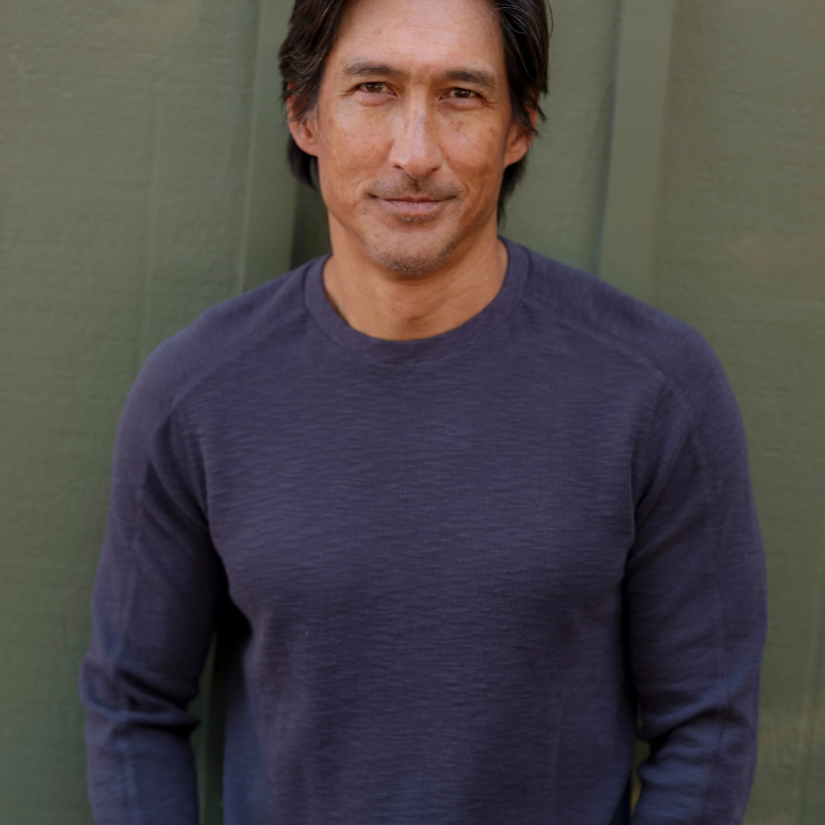 Clint Waffle Cotton Crew - Dark Navy sold by Grayers product image thumbnail 4