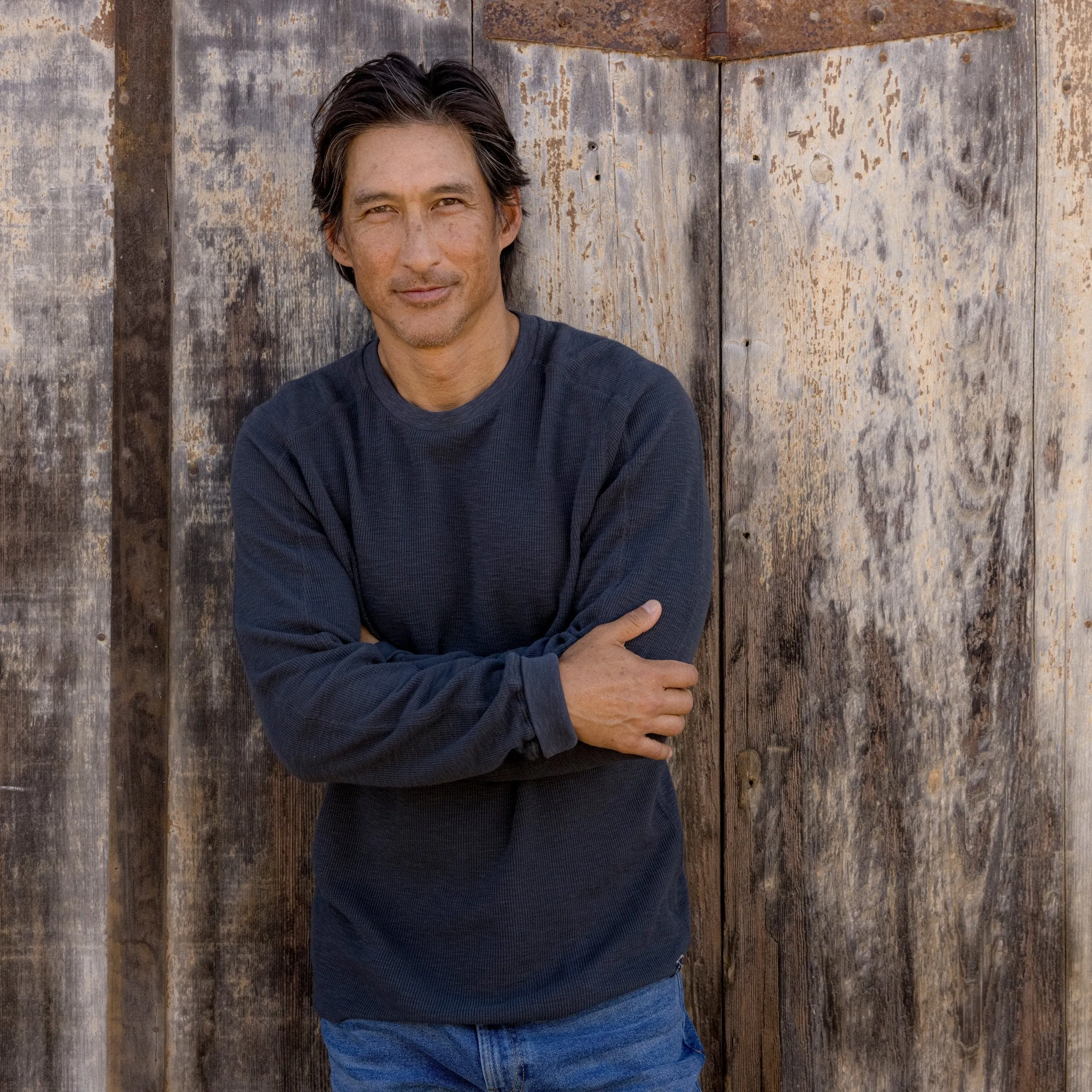 Clint Waffle Cotton Crew - Dark Navy sold by Grayers product image thumbnail 2