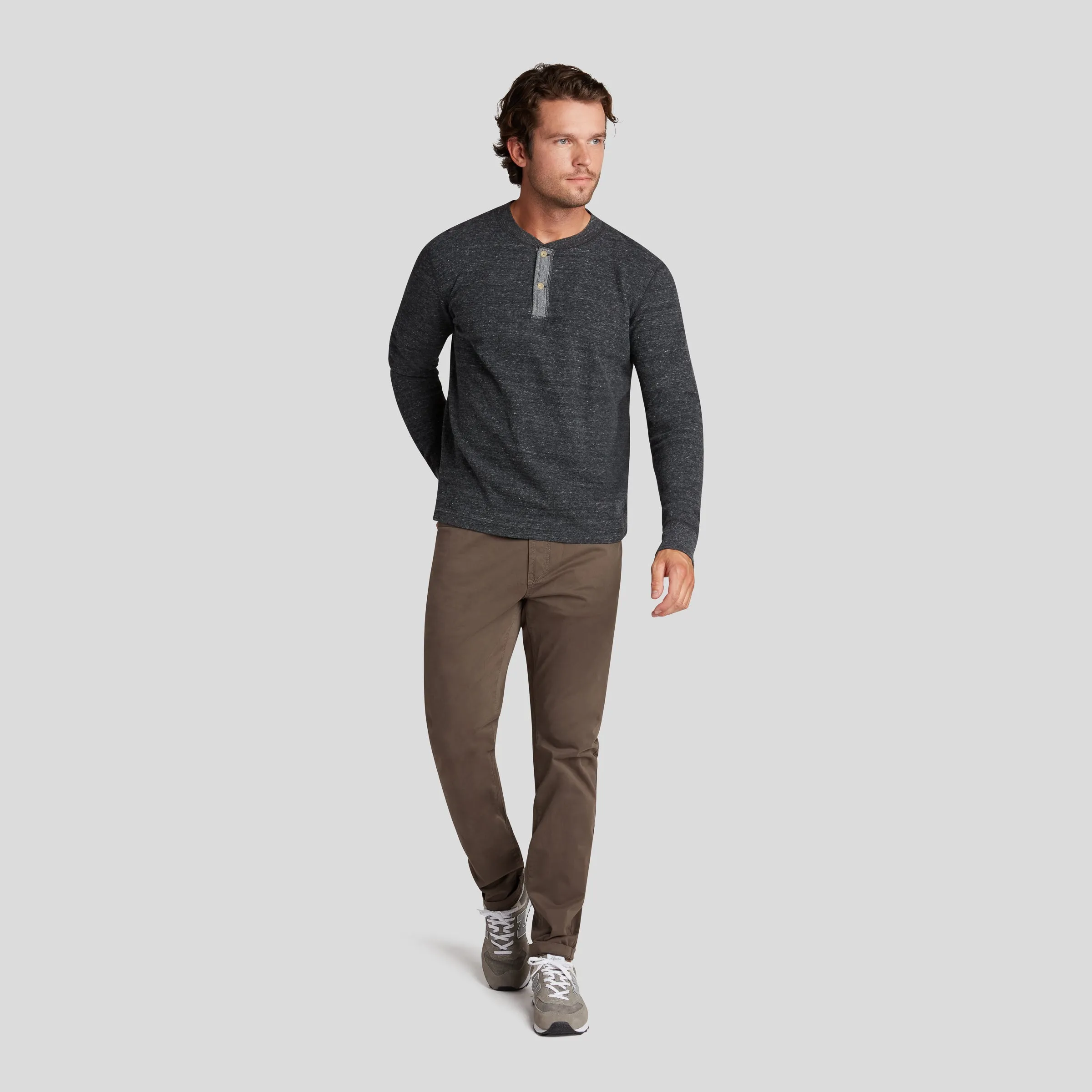 New Windsor Double Cloth Henley - Charcoal Heather sold by Grayers product image thumbnail 5
