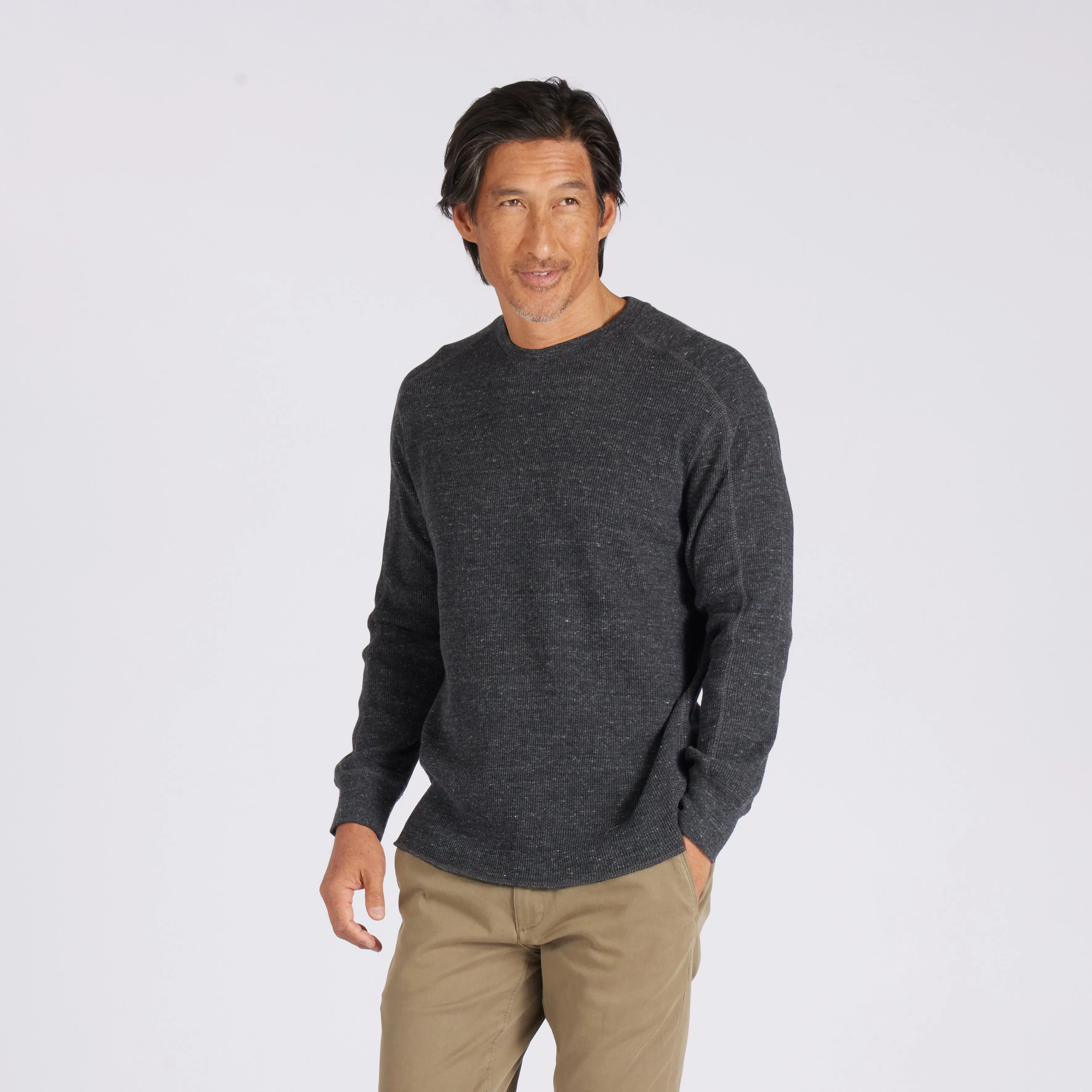 New Spencer Waffle Crew - Charcoal sold by Grayers product image thumbnail 3