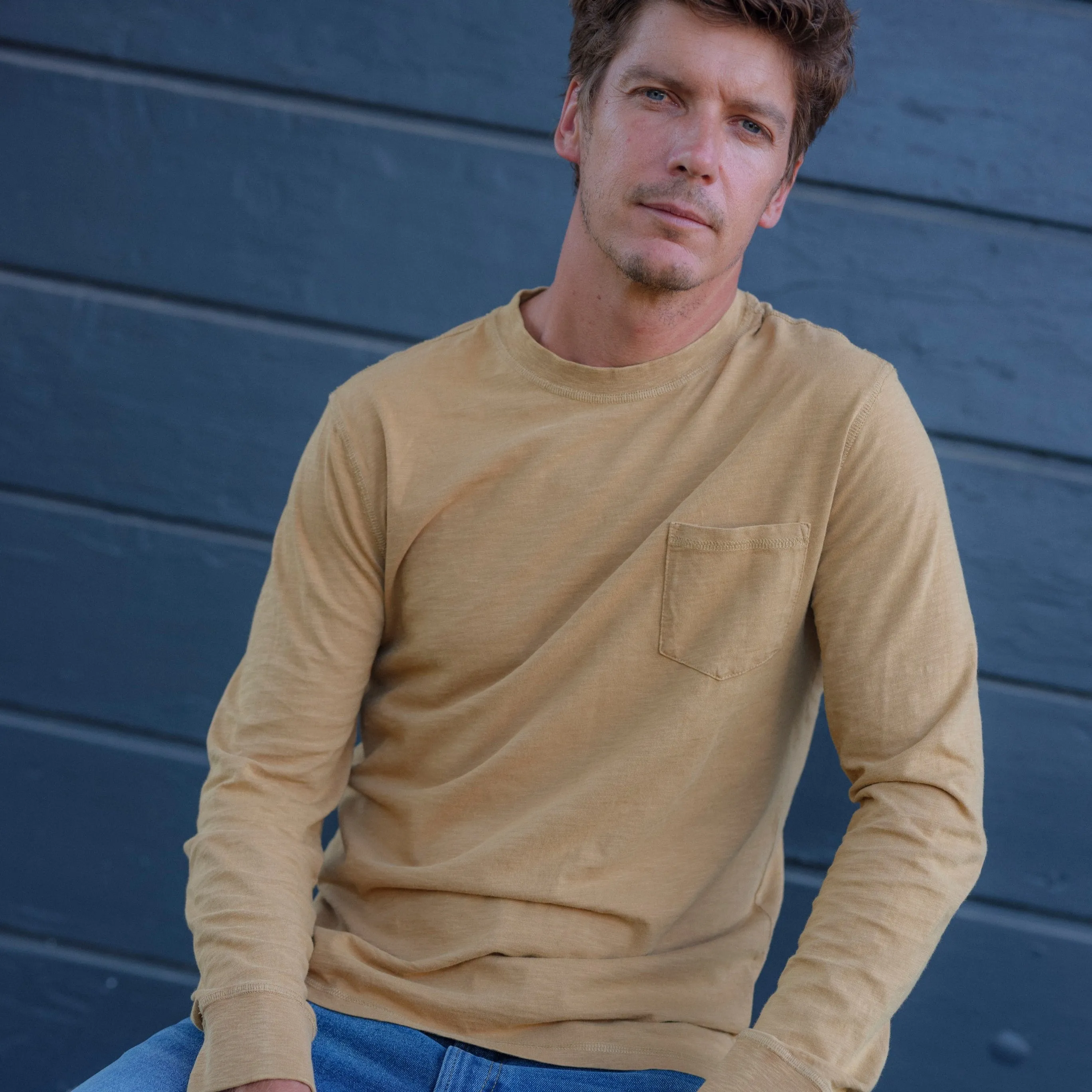 Hewitt Garment Dyed Pocket Tee - Dijon sold by Grayers product image thumbnail 2