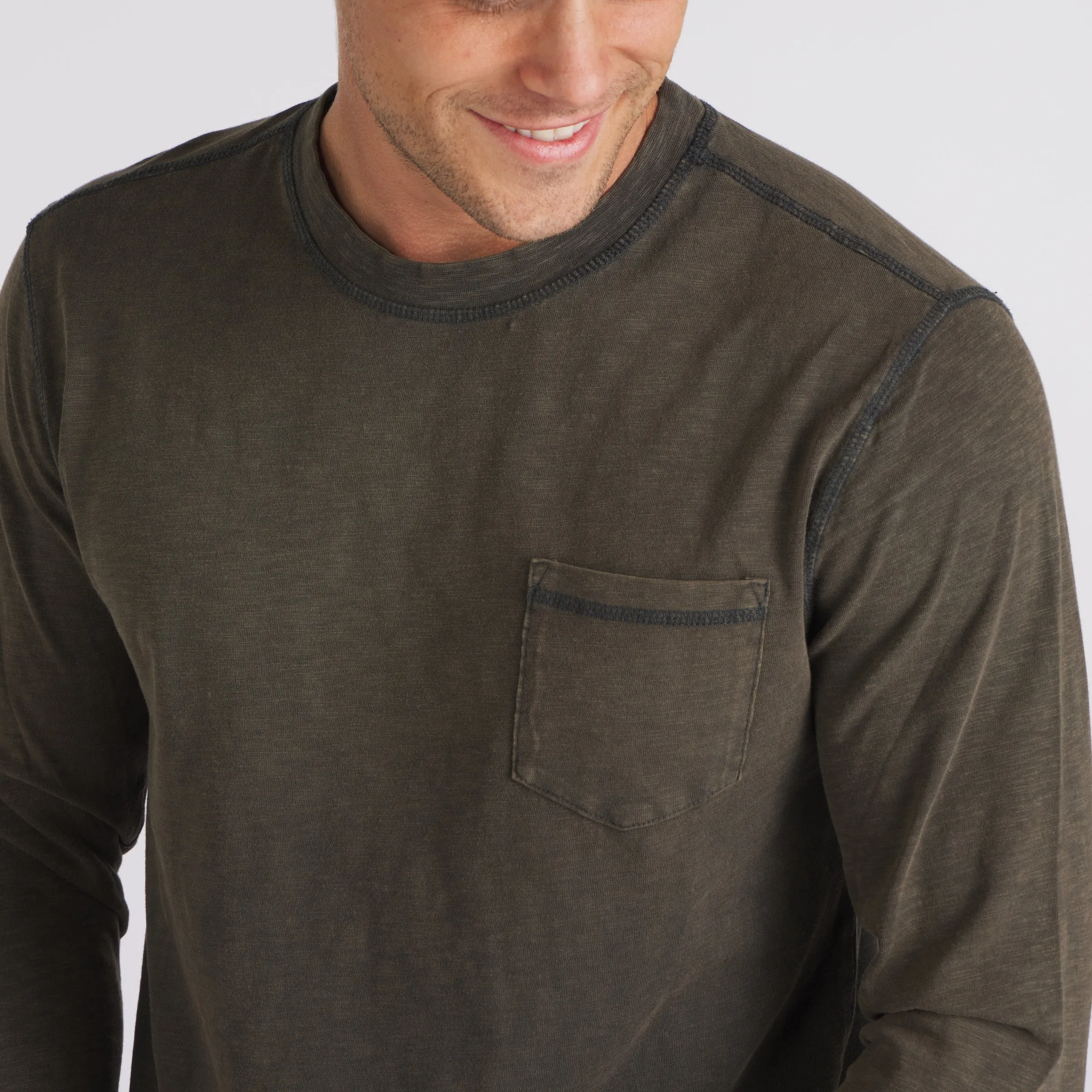 Hewitt Garment Dyed Pocket Tee - Washed Black sold by Grayers product image thumbnail 5