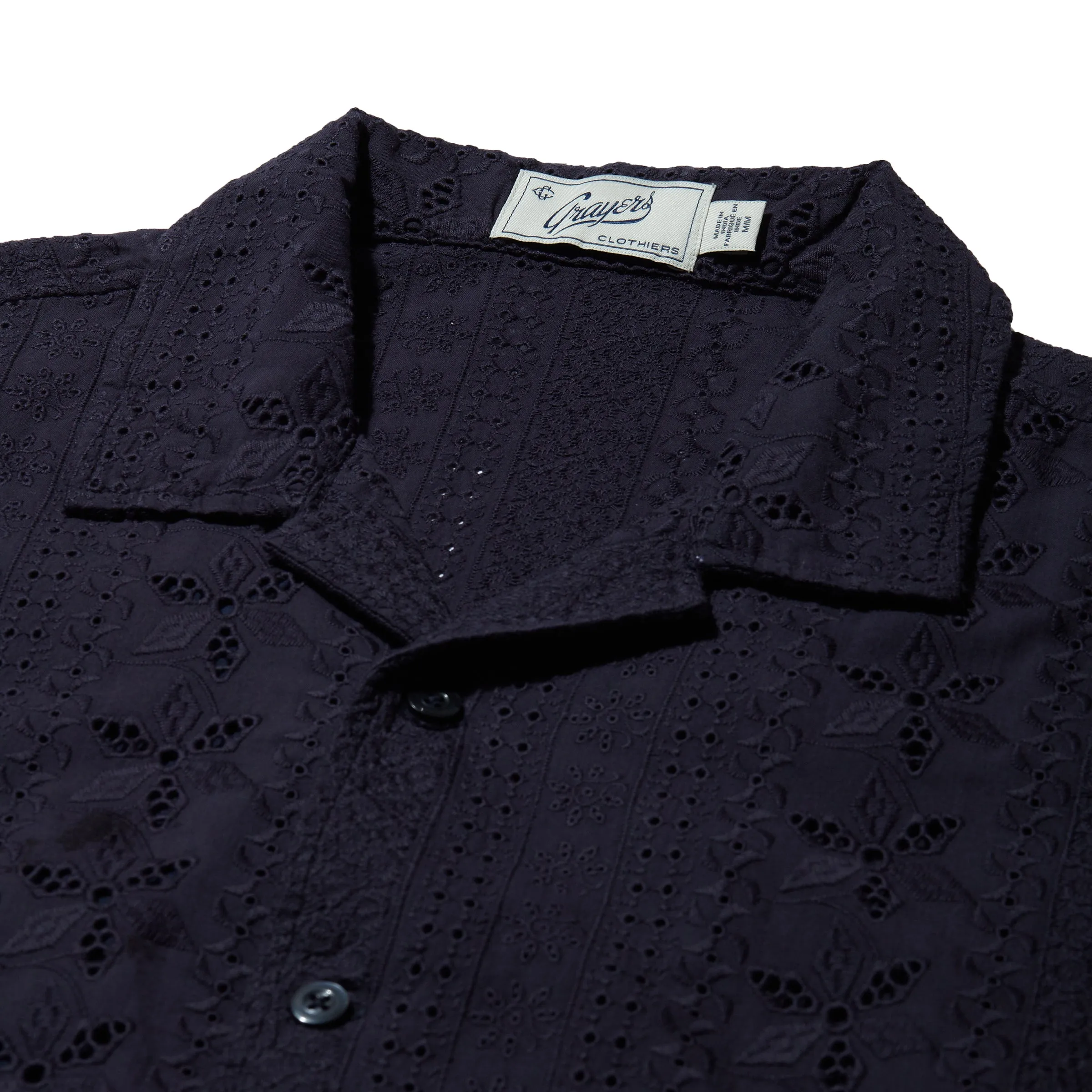 The Resort Embroidered Shirt - Graphite sold by Grayers product image thumbnail 2