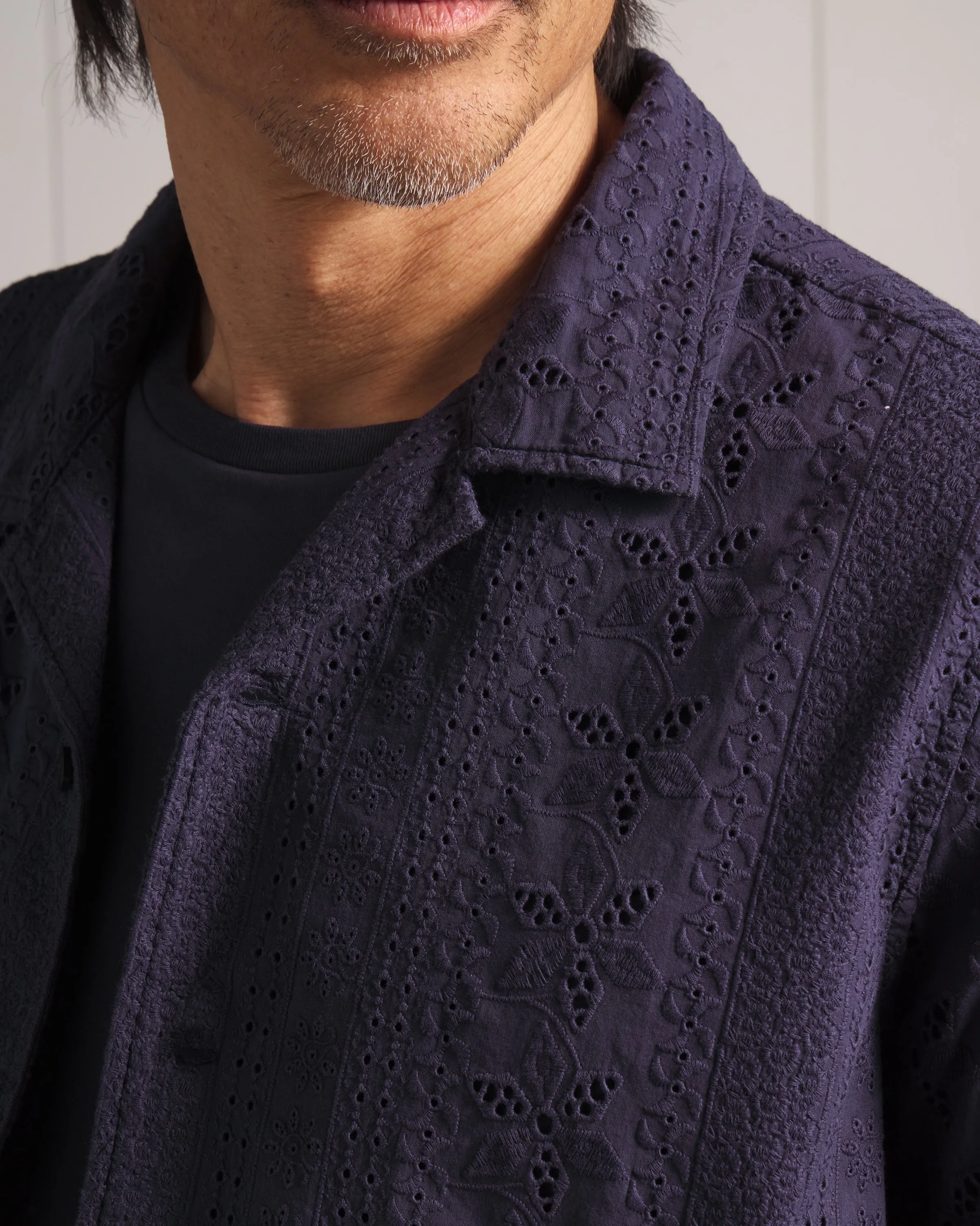 The Resort Embroidered Shirt - Graphite sold by Grayers product image thumbnail 5