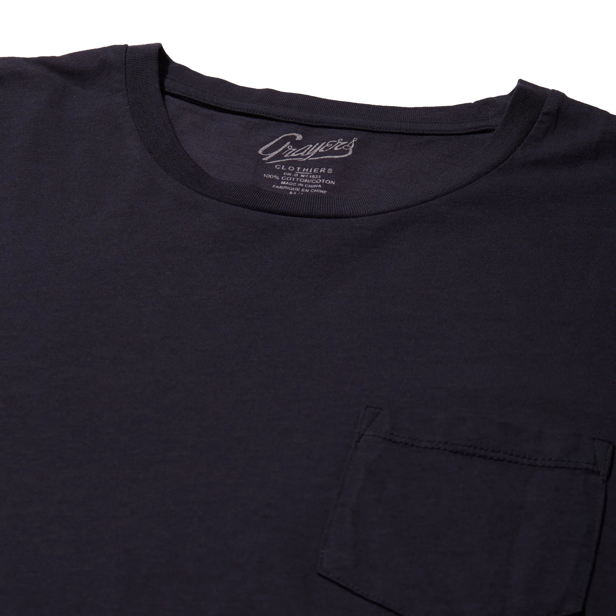 Pima Cotton Pocket Tee - Navy sold by Grayers product image thumbnail 2