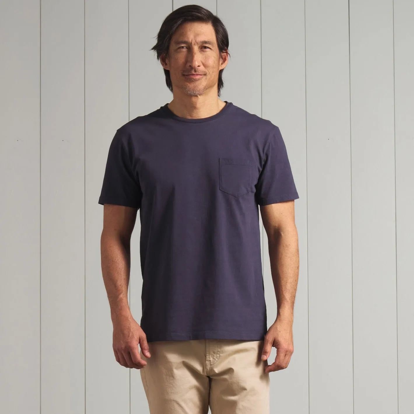 Pima Cotton Pocket Tee - Navy sold by Grayers product image thumbnail 4