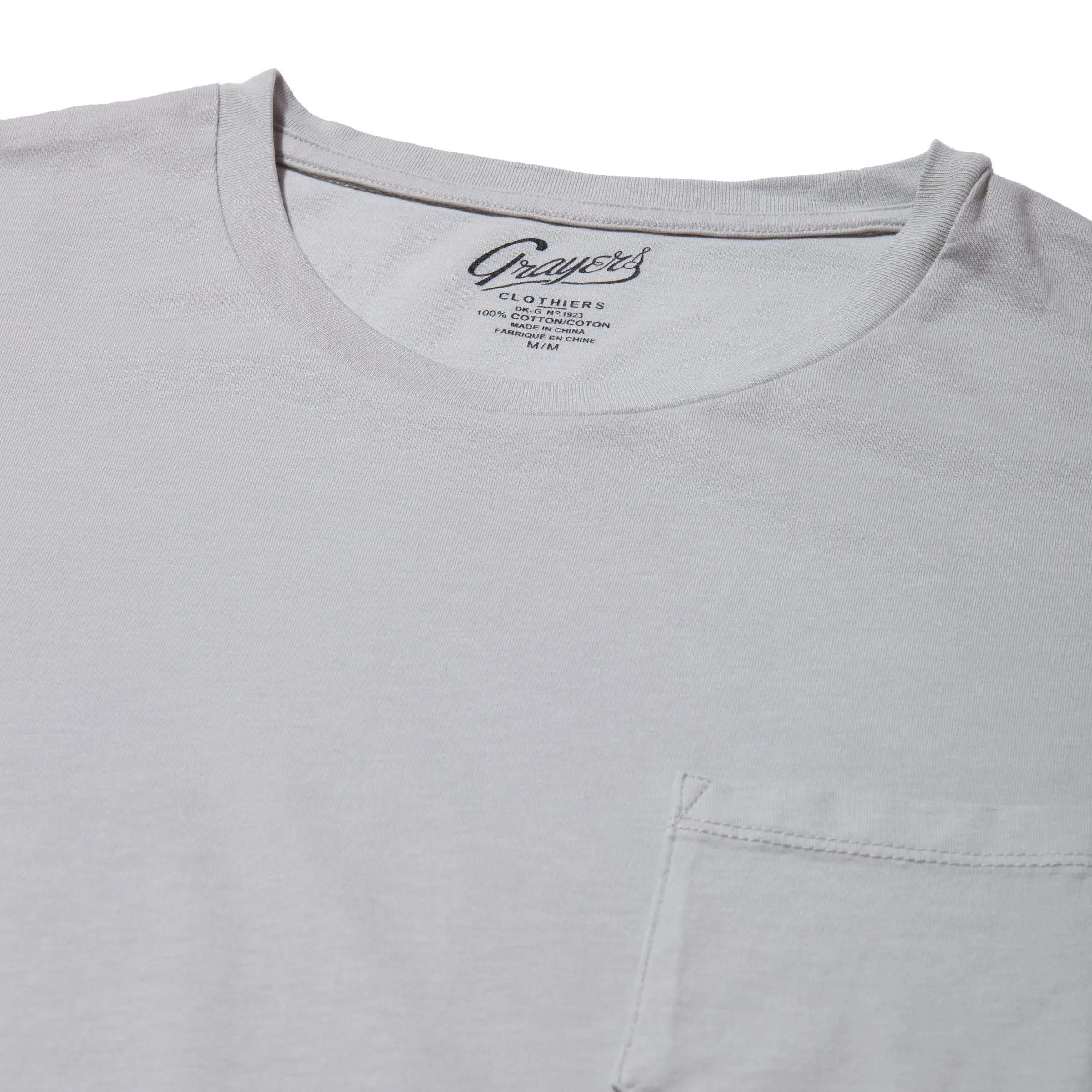 Pima Cotton Pocket Tee - Glacier Gray sold by Grayers product image thumbnail 2