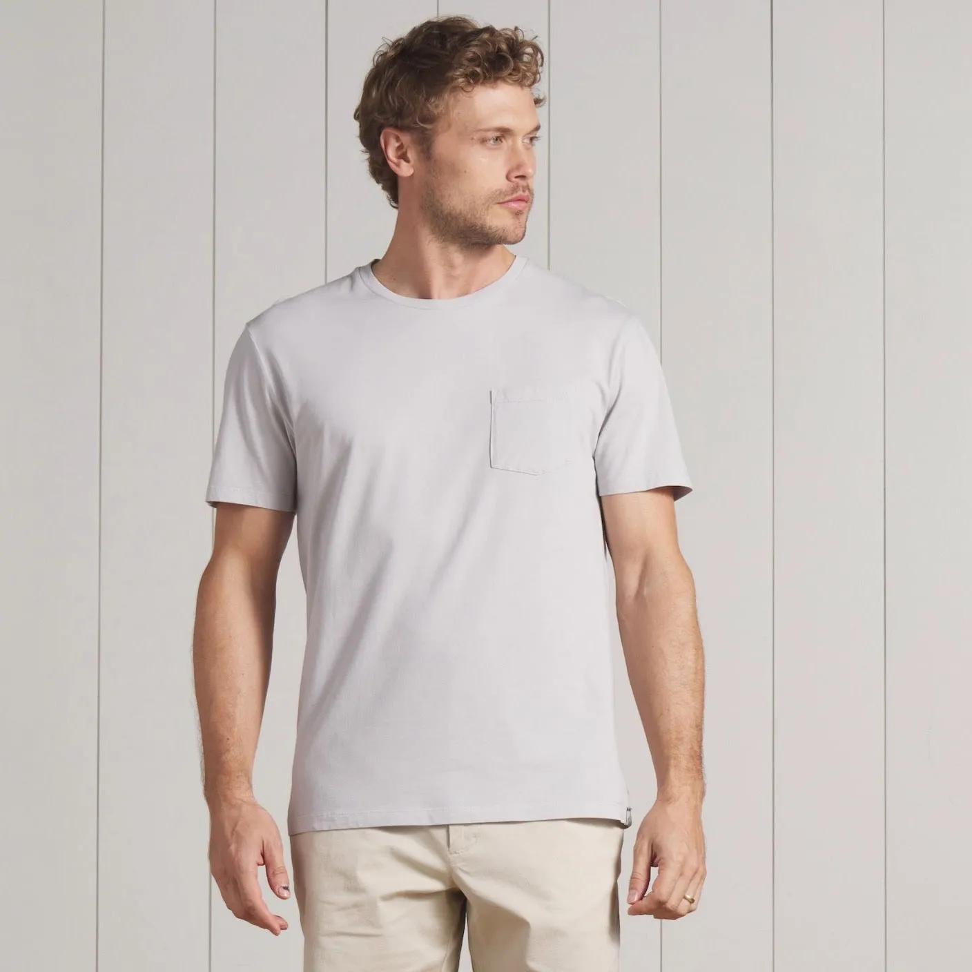 Pima Cotton Pocket Tee - Glacier Gray sold by Grayers product image thumbnail 4