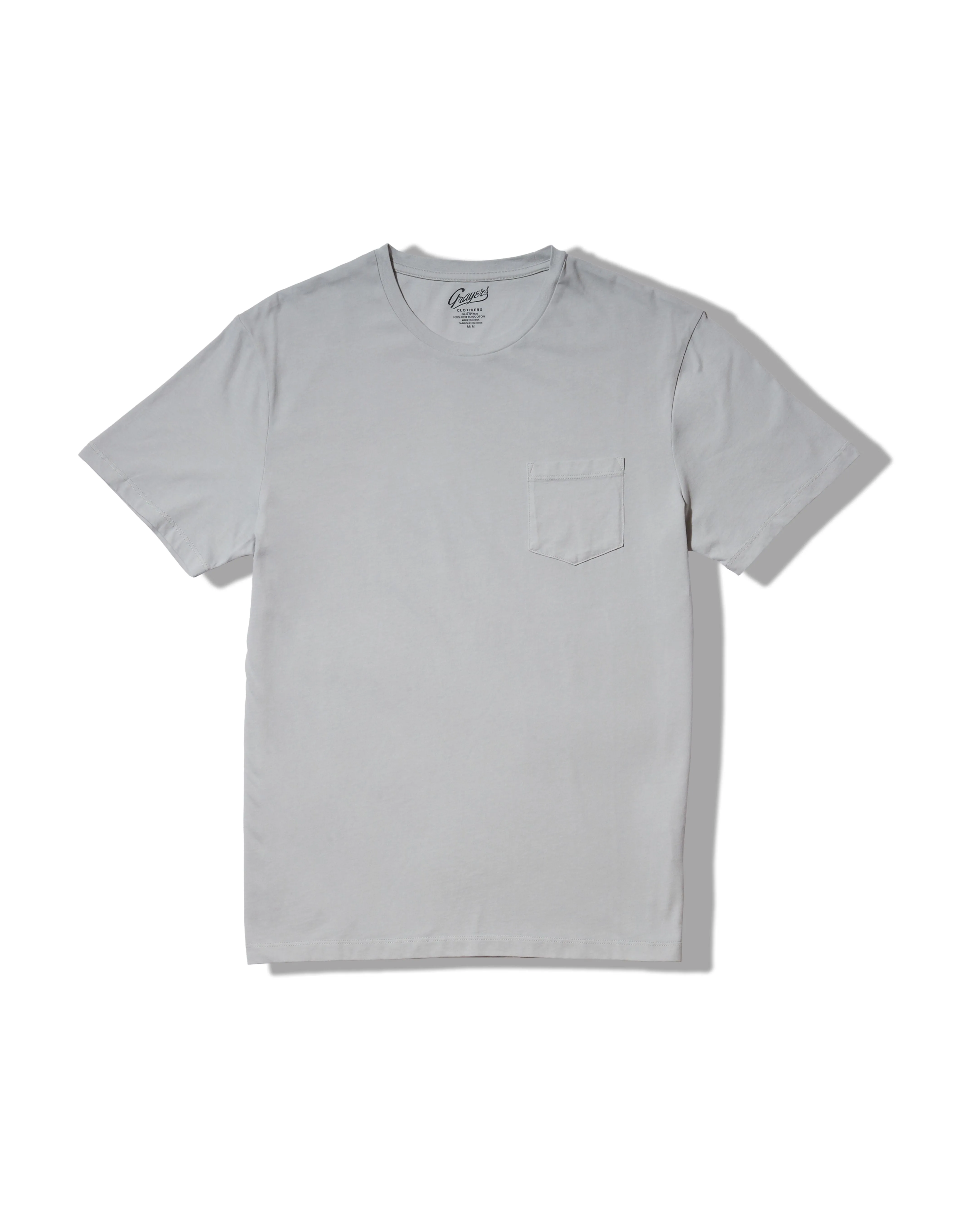 Pima Cotton Pocket Tee - Glacier Gray sold by Grayers