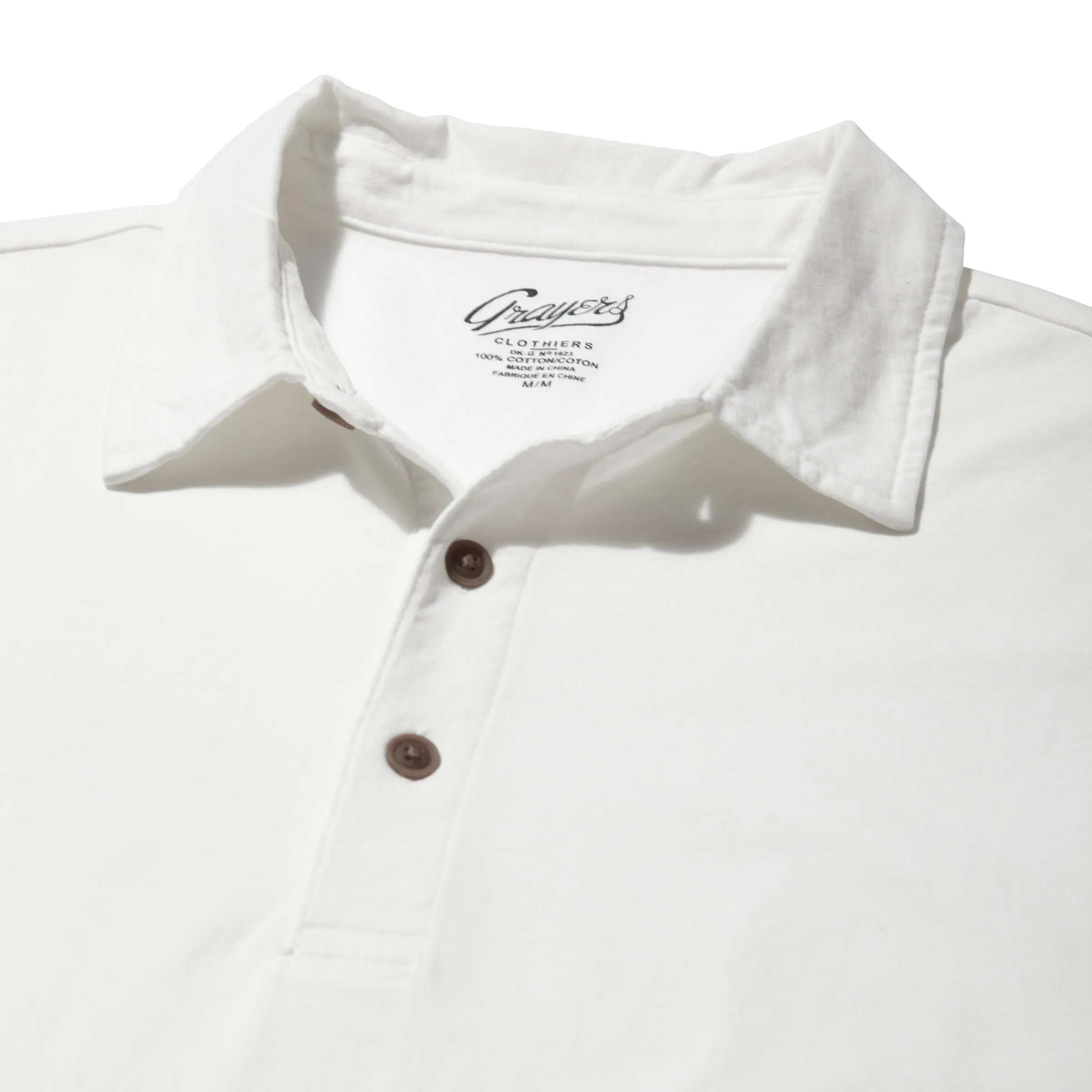 Pima Cotton Polo - White sold by Grayers product image thumbnail 2