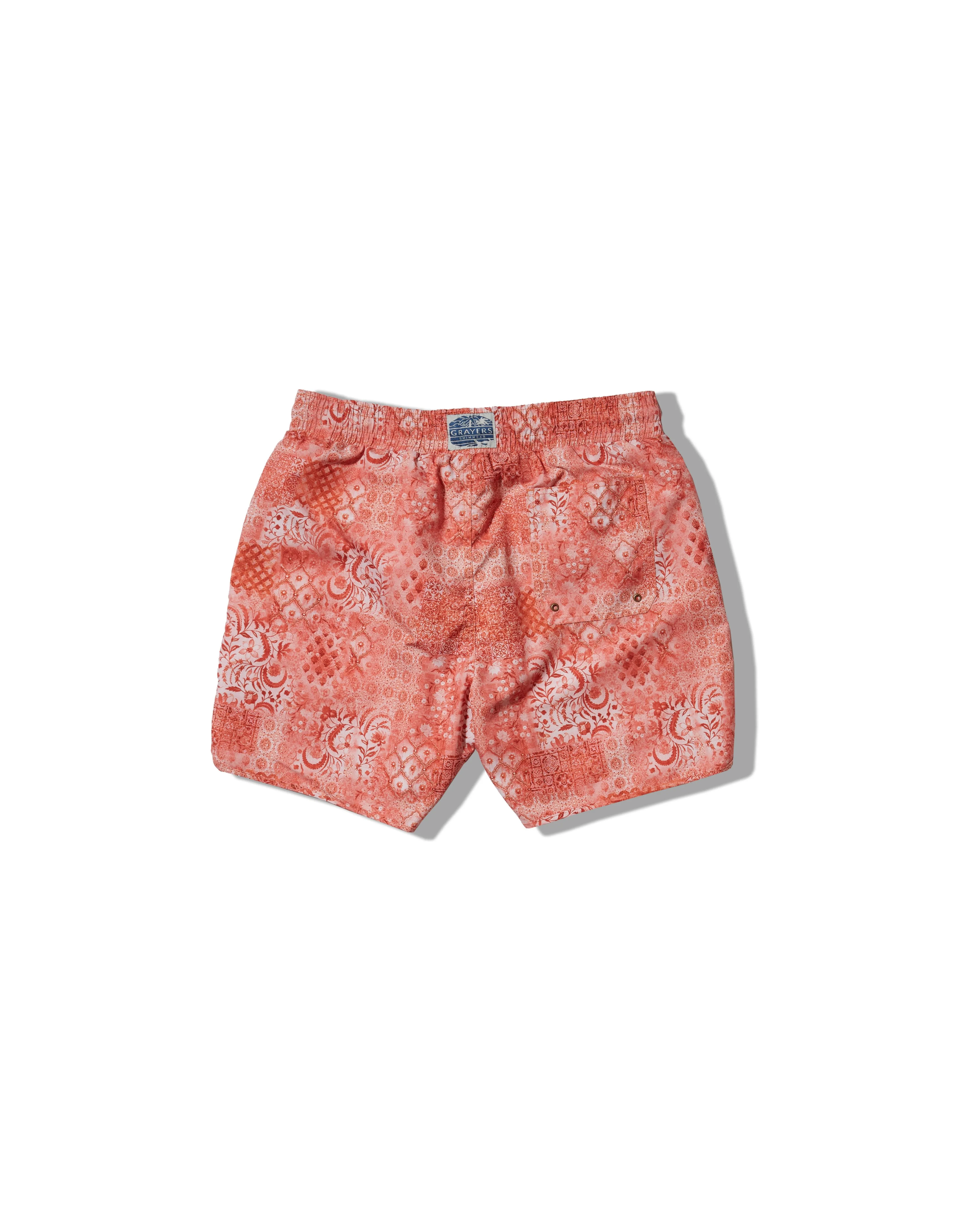 Eco Recycled Poly Swim Trunk 6" - Red Bandana sold by Grayers product image thumbnail 2