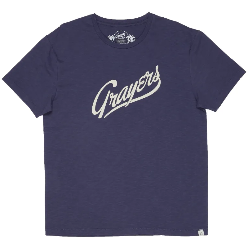 Grayers Print Tee - Night Shadow Blue sold by Grayers