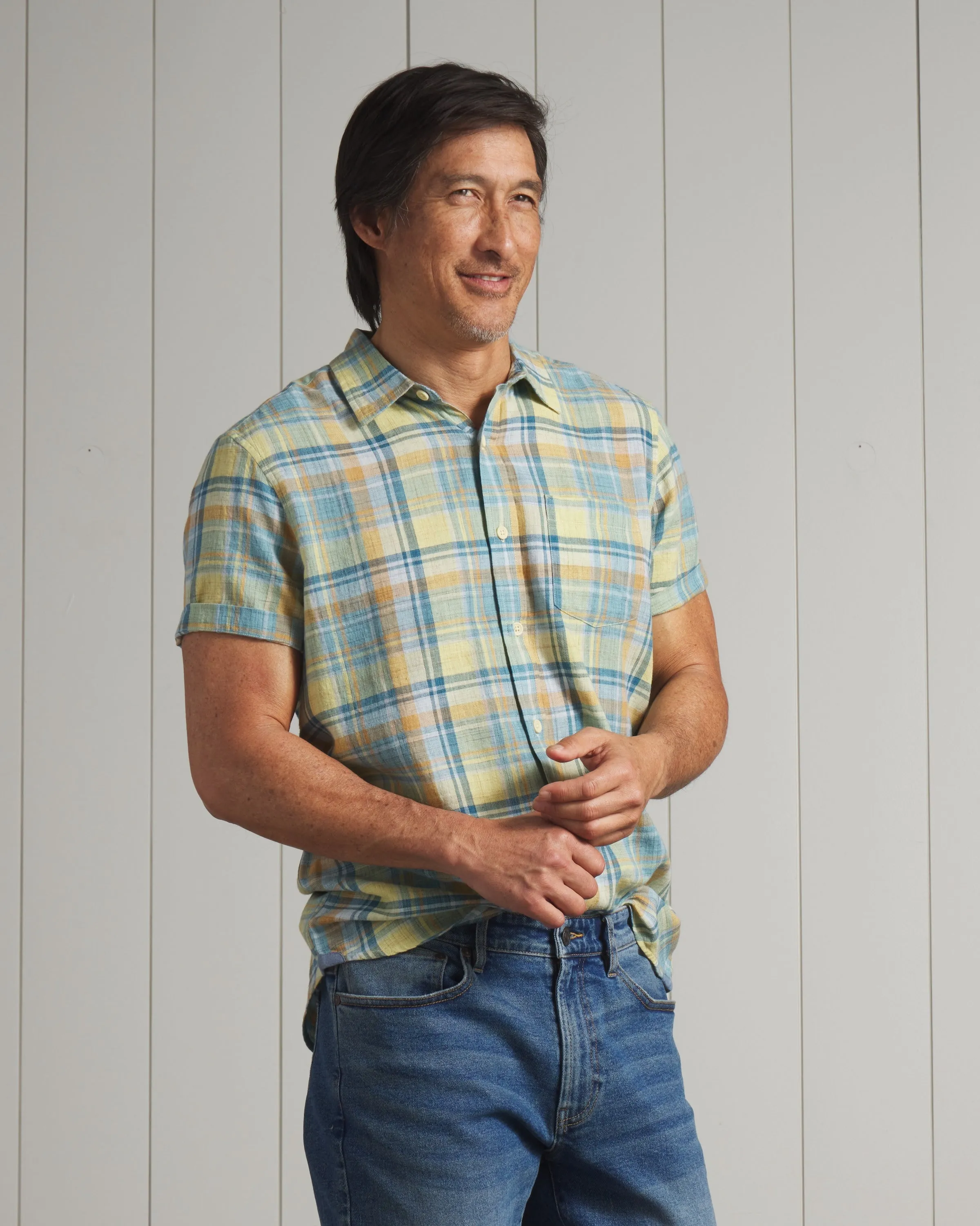 Madras Power Loom Twill Short Sleeve Shirt - Multi Color sold by Grayers product image thumbnail 4