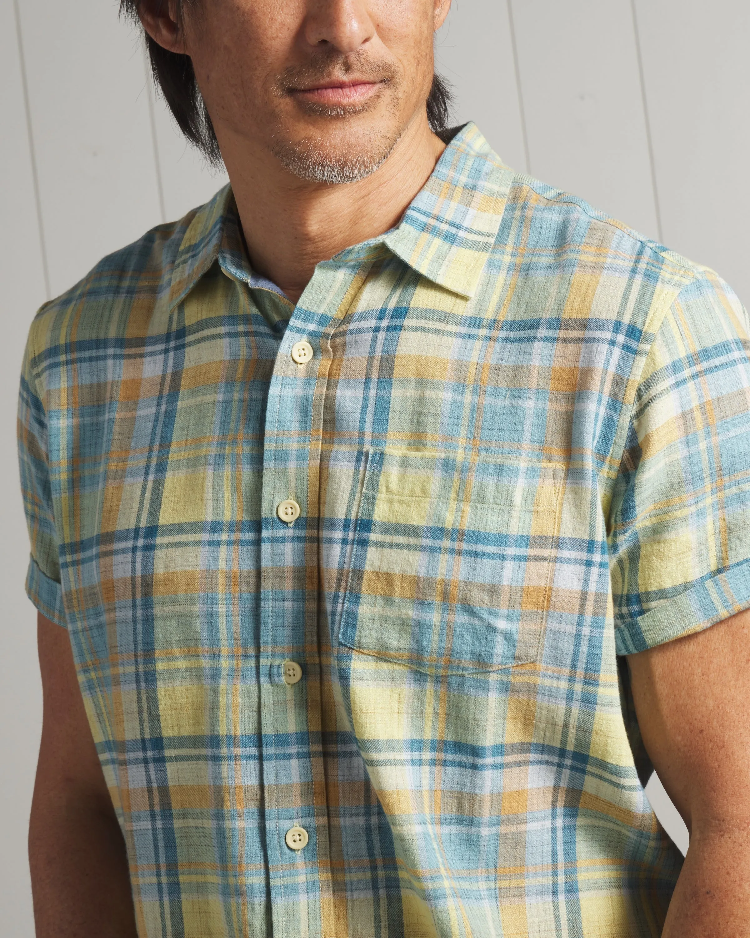 Madras Power Loom Twill Short Sleeve Shirt - Multi Color sold by Grayers product image thumbnail 5