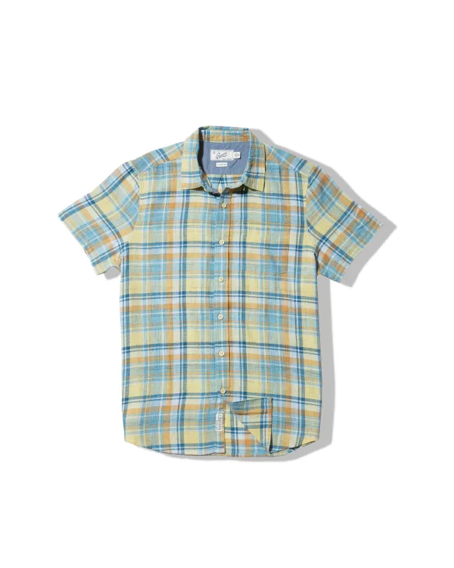 Madras Power Loom Twill Short Sleeve Shirt - Multi Color sold by Grayers
