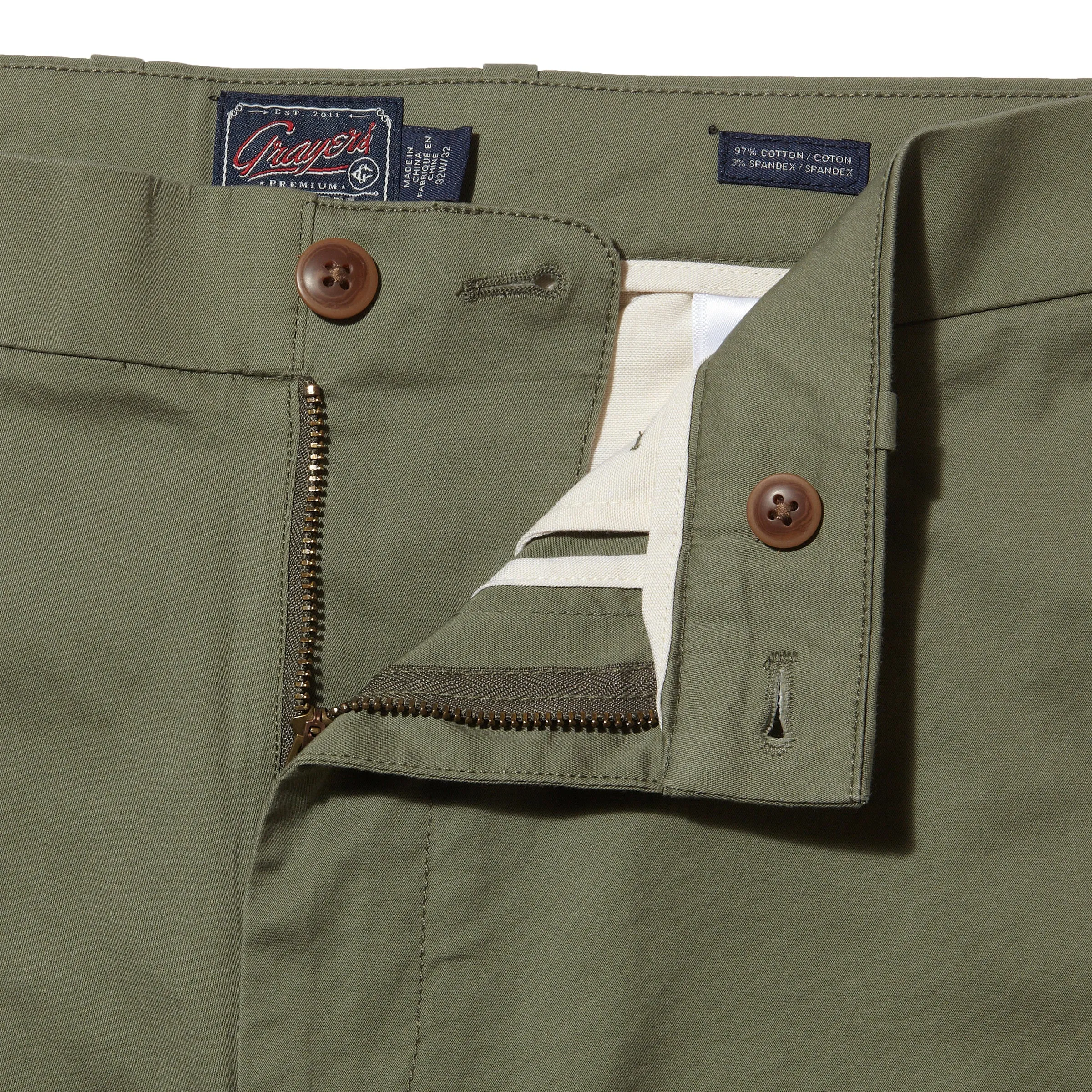 Thompson Flex Stretch Chino (Relaxed Fit) - Olivine sold by Grayers product image thumbnail 2