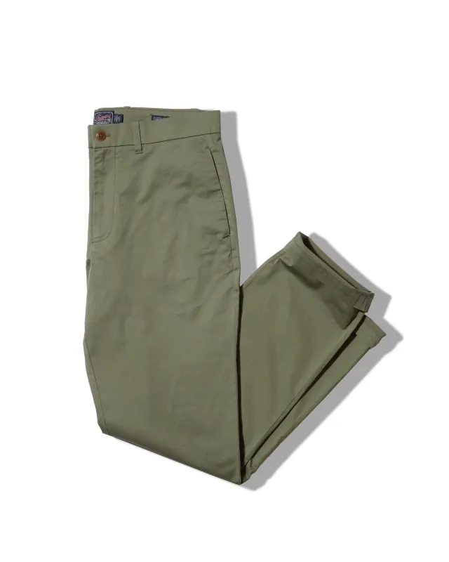 Thompson Flex Stretch Chino (Relaxed Fit) - Olivine sold by Grayers