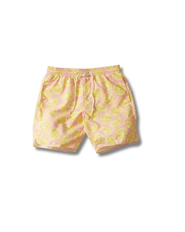 Limonata Eco Swim Trunk 8" - Pink Lemonade sold by Grayers
