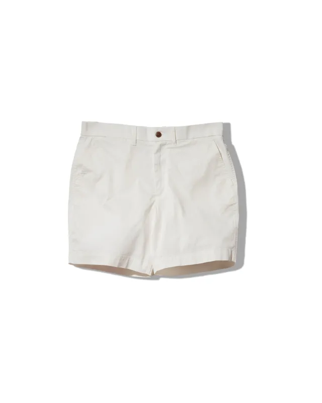 Thompson Flex Stretch Shorts 7"- White sold by Grayers
