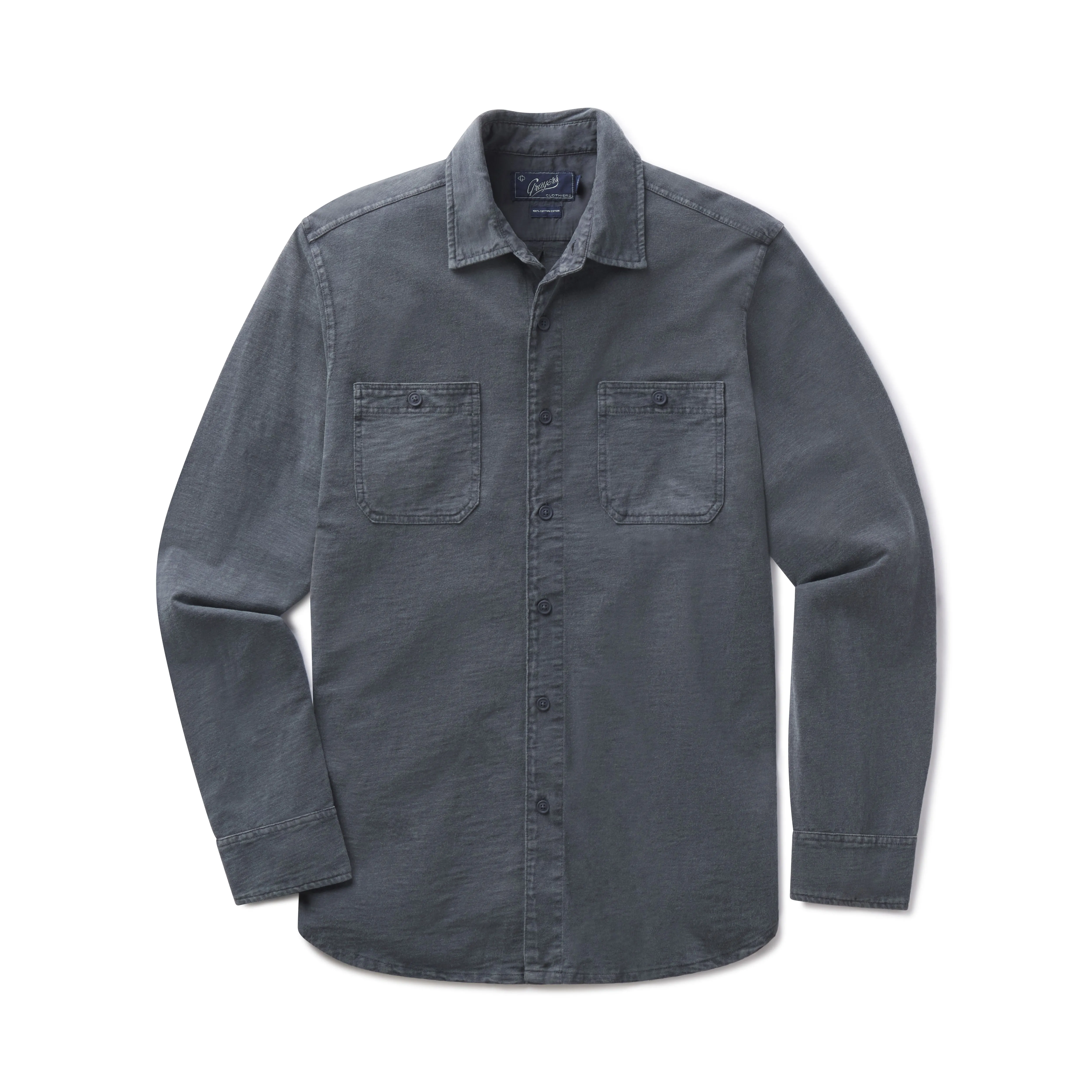 Flex Everyday Knit Shirt - Washed Navy sold by Grayers