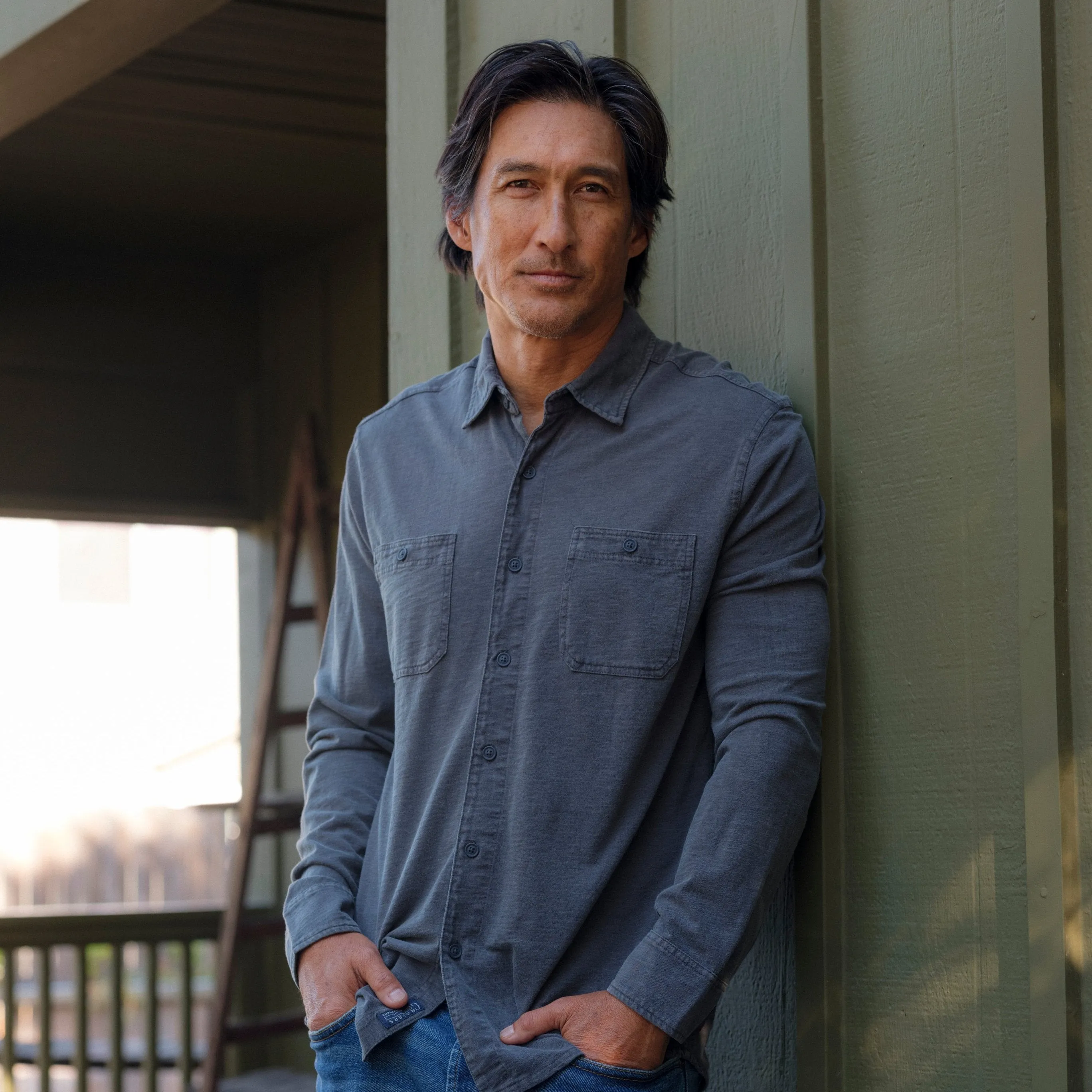 Flex Everyday Knit Shirt - Washed Navy sold by Grayers product image thumbnail 4